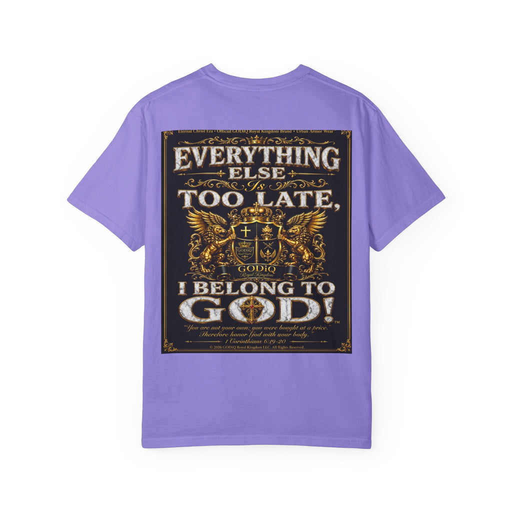 GODiQ™ Royal Kingdom Urban Armor Wear™ "NON NEGOTIABLE™: SOUL SOLD OUT FOR GOD™" Luxury Christian Graphic T-Shirt | Premium Faith Apparel | 24K Gold Heraldic Kingdom Statement Tee