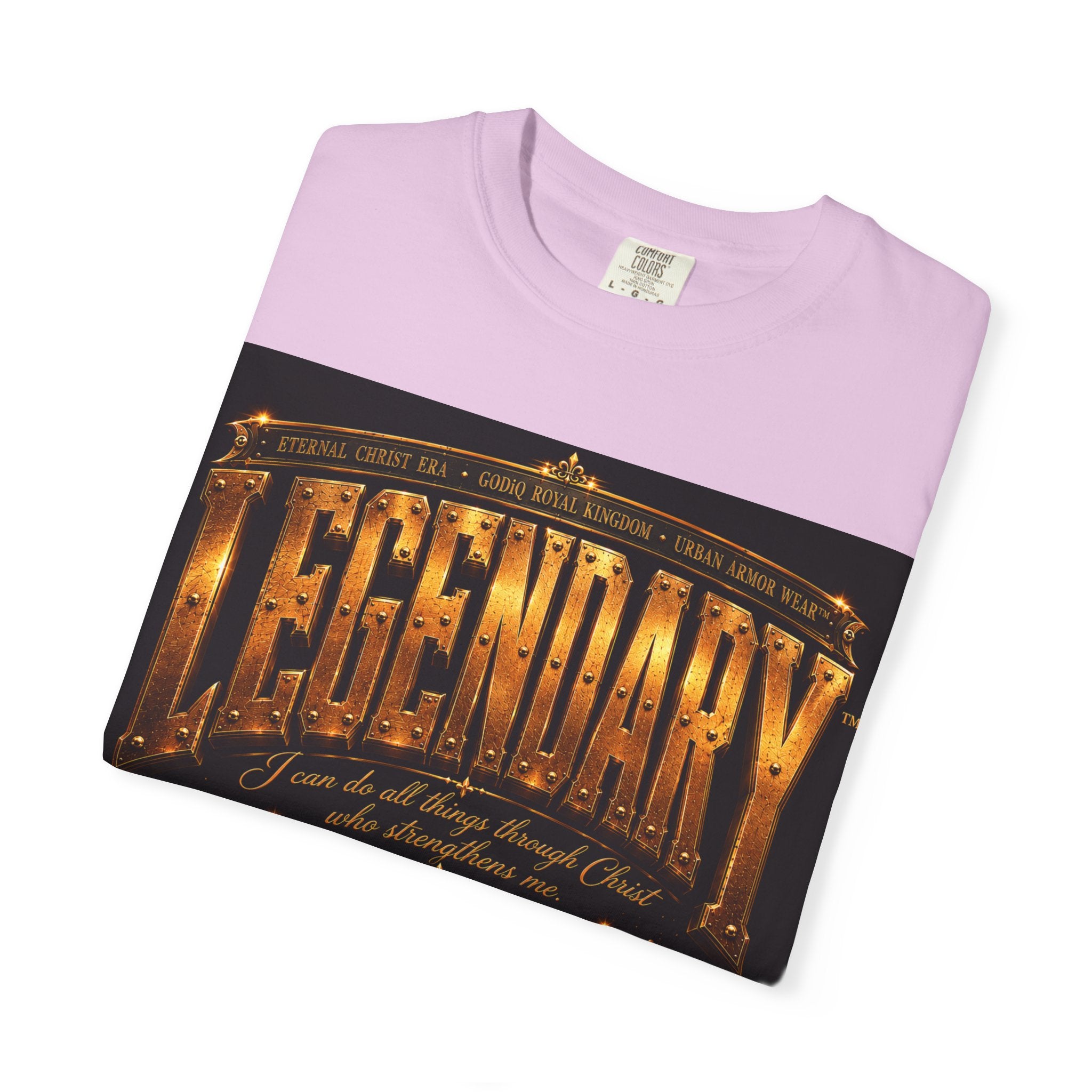 Legendary Impact™ Graphic T-Shirt – Luxury Christian Streetwear | Premium Garment-Dyed Heavyweight Tee | GODiQ Urban Armor™
