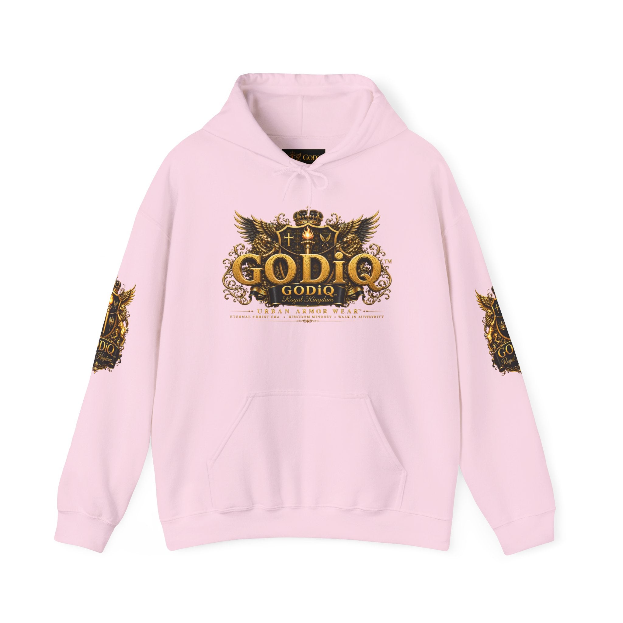 GODiQ™ Royal Kingdom Signature Crest Hoodie – Urban Armor Wear™ Luxury Christian Hoodie | Premium Faith Streetwear Christian Streetwear