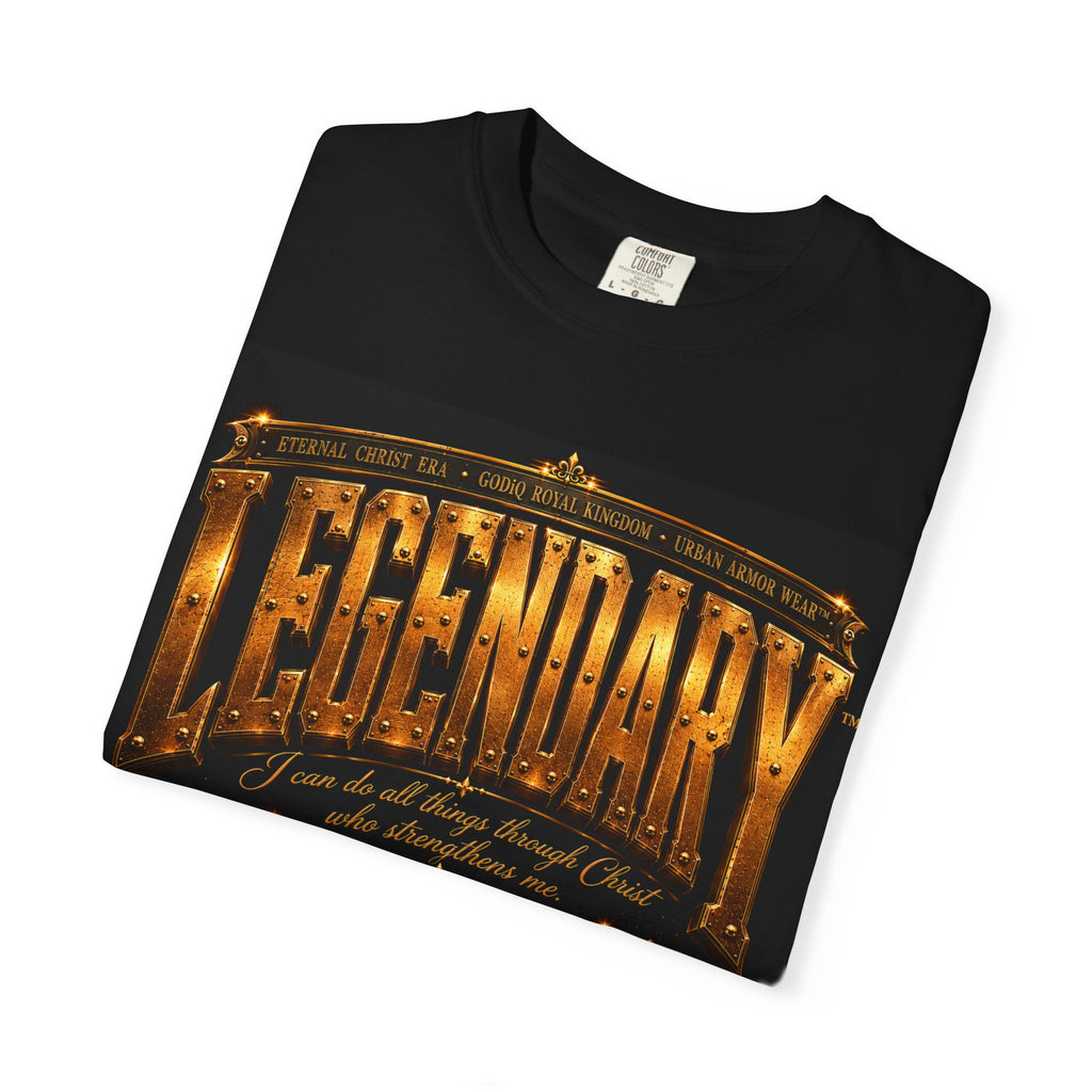 Legendary Impact™ Graphic T-Shirt – Luxury Christian Streetwear | Premium Garment-Dyed Heavyweight Tee | GODiQ Urban Armor™