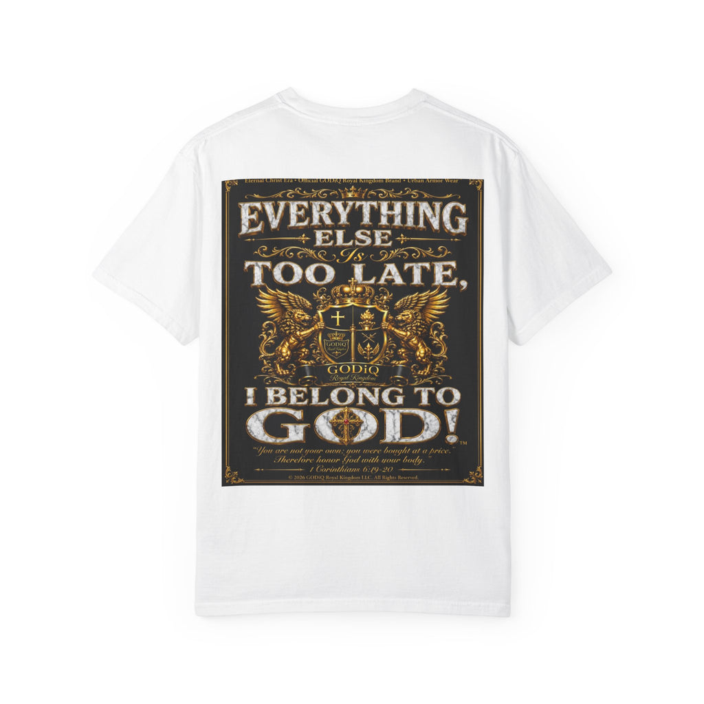 GODiQ™ Royal Kingdom Urban Armor Wear™ "NON NEGOTIABLE™: SOUL SOLD OUT FOR GOD™" Luxury Christian Graphic T-Shirt | Premium Faith Apparel | 24K Gold Heraldic Kingdom Statement Tee