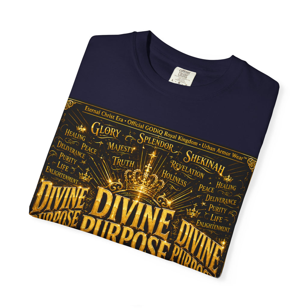 GODiQ Royal Kingdom™ Divine Purpose T-Shirt – "My Ultimate Purpose Is To Glorify You, God" Luxury Christian Graphic Tee | Premium 24K Gold Faith Apparel | Urban Armor Wear™ Inspirational Streetwear...