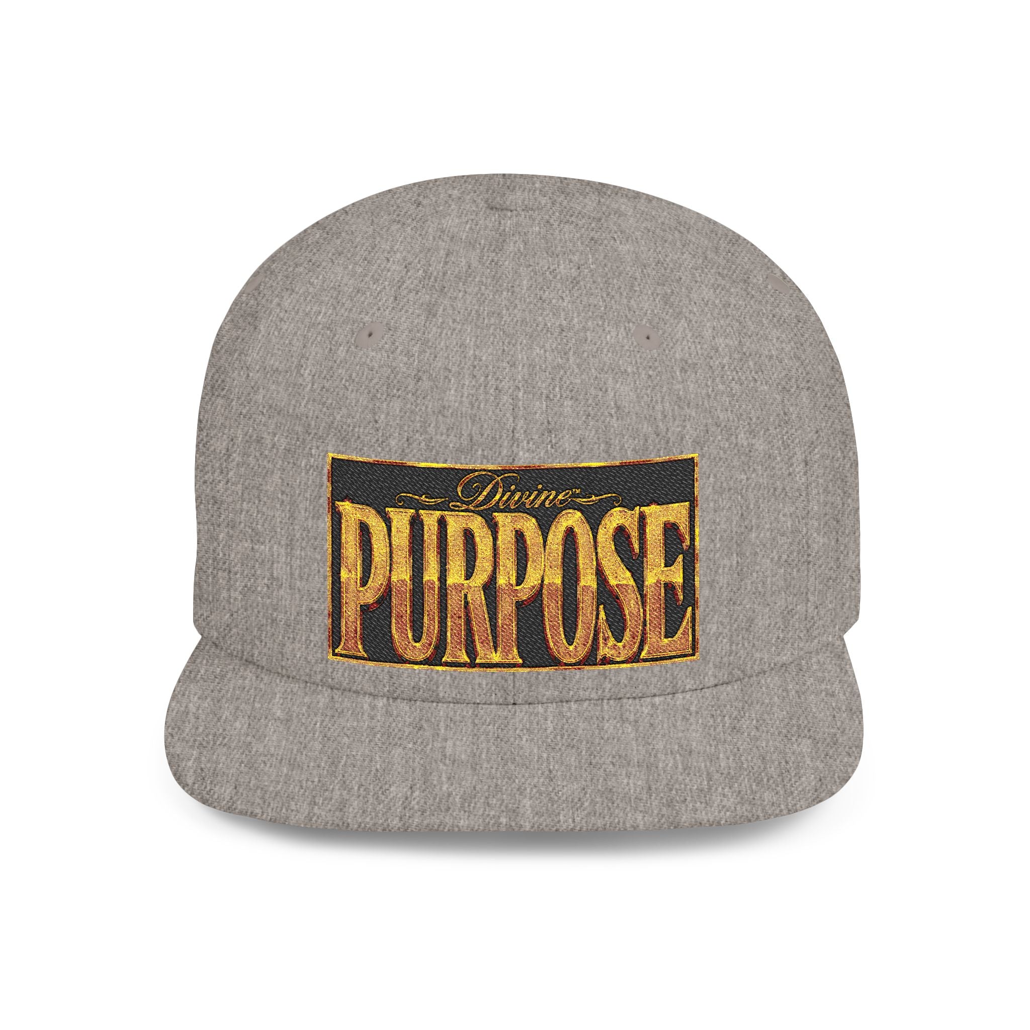 GODiQ Royal Kingdom™ Divine Purpose™ Snapback Hat – "PURPOSE" Premium Flat Bill Cap | Luxury Christian Streetwear | Urban Armor Wear™ Kingdom Identity Hat