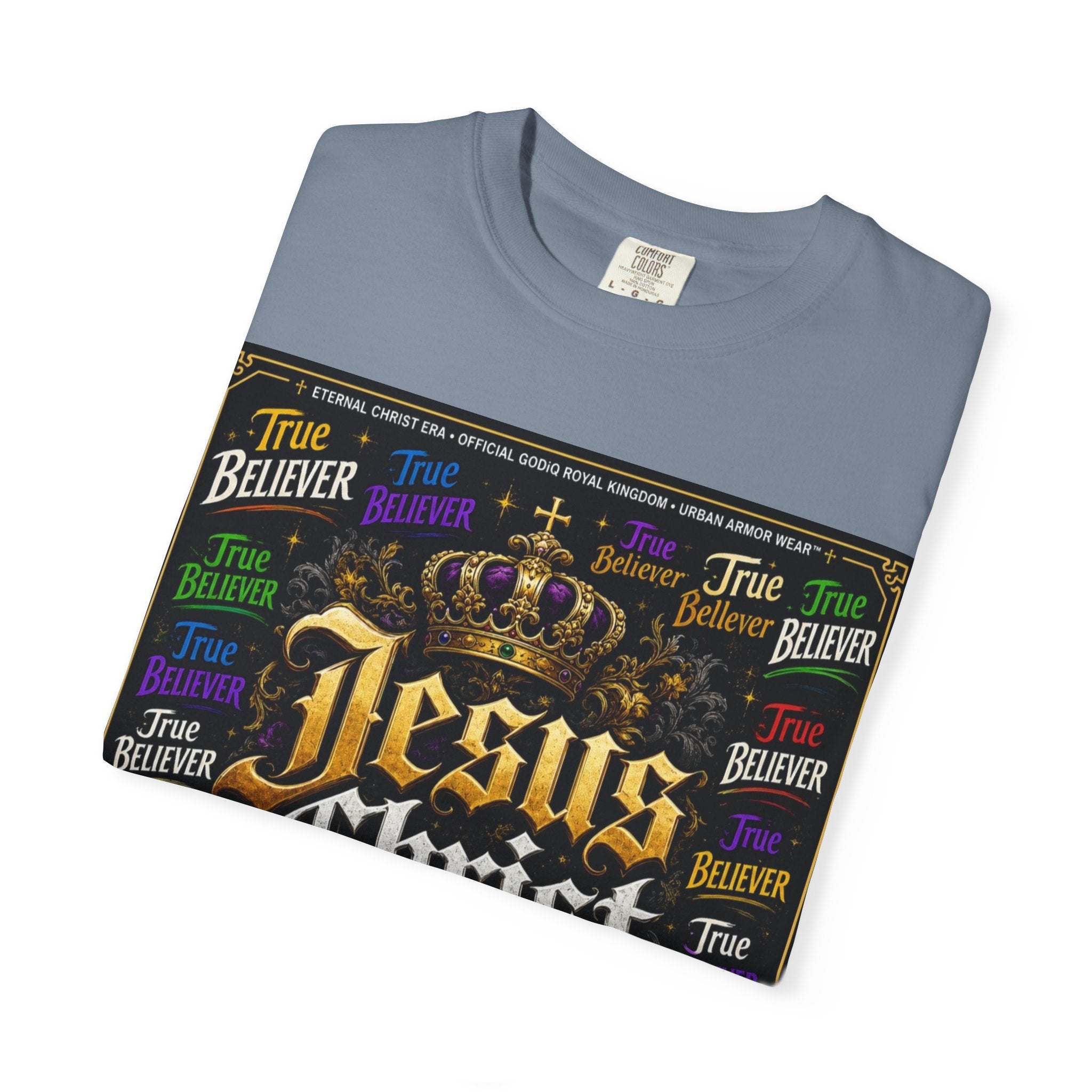 GODiQ Royal Kingdom - Urban Armor Collection - Jesus Christ Crown Graphic T‑Shirt