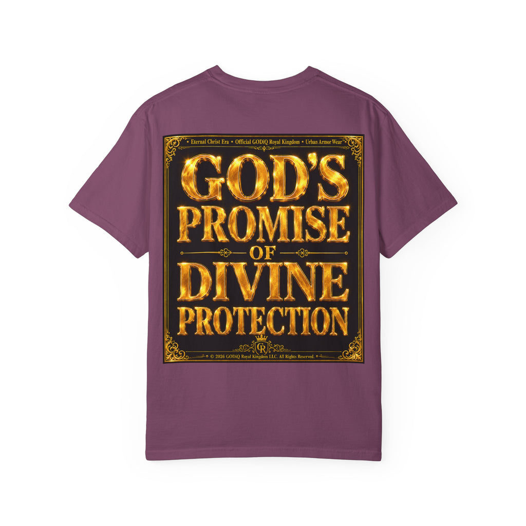 Psalm 91™ Christian Graphic T-Shirt – "God's Promise of Divine Protection" Luxury Garment-Dyed Scripture Tee | Premium Comfort Colors® 1717 | GODiQ Royal Kingdom™ Urban Armor Wear