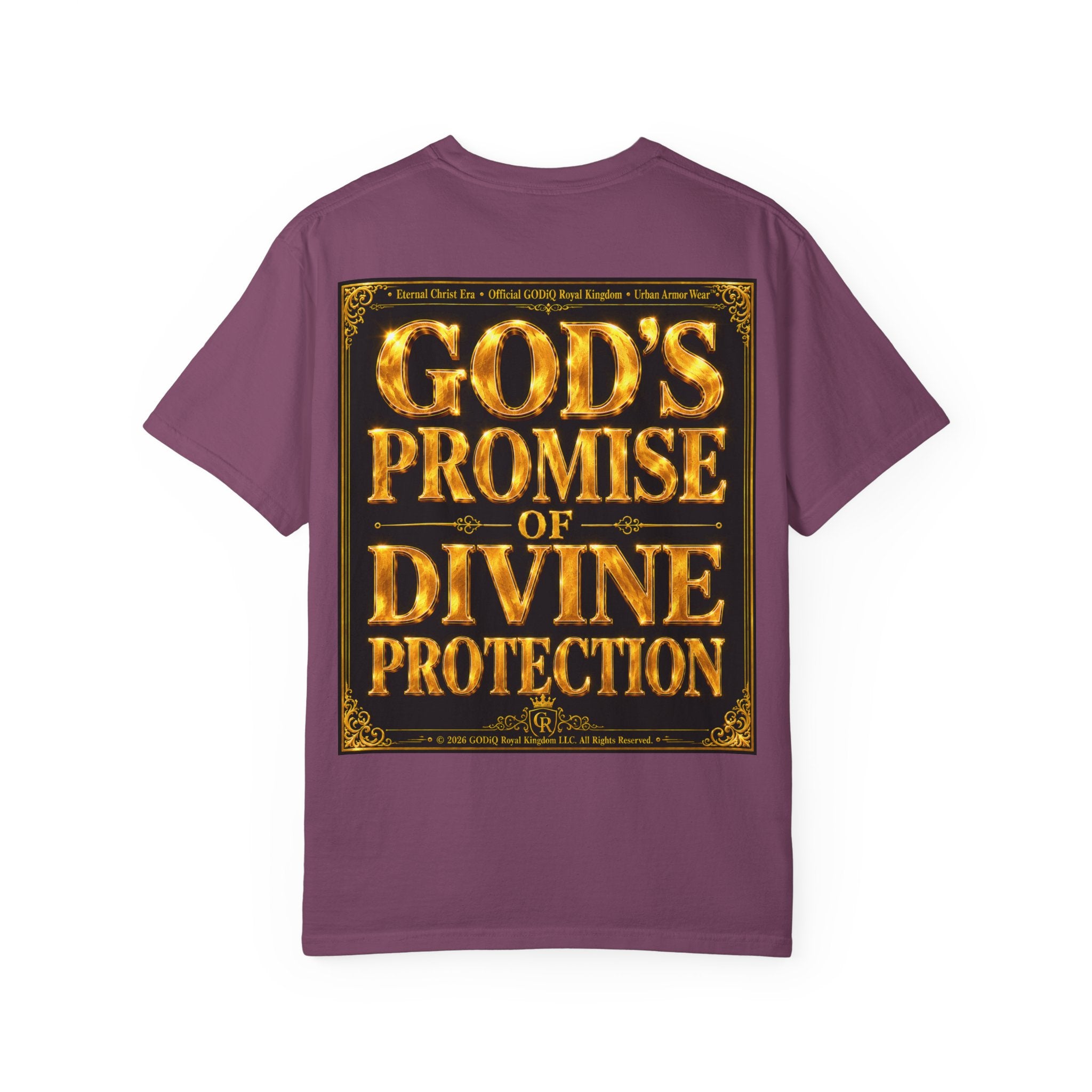 Psalm 91™ Christian Graphic T-Shirt – "God's Promise of Divine Protection" Luxury Garment-Dyed Scripture Tee | Premium Comfort Colors® 1717 | GODiQ Royal Kingdom™ Urban Armor Wear