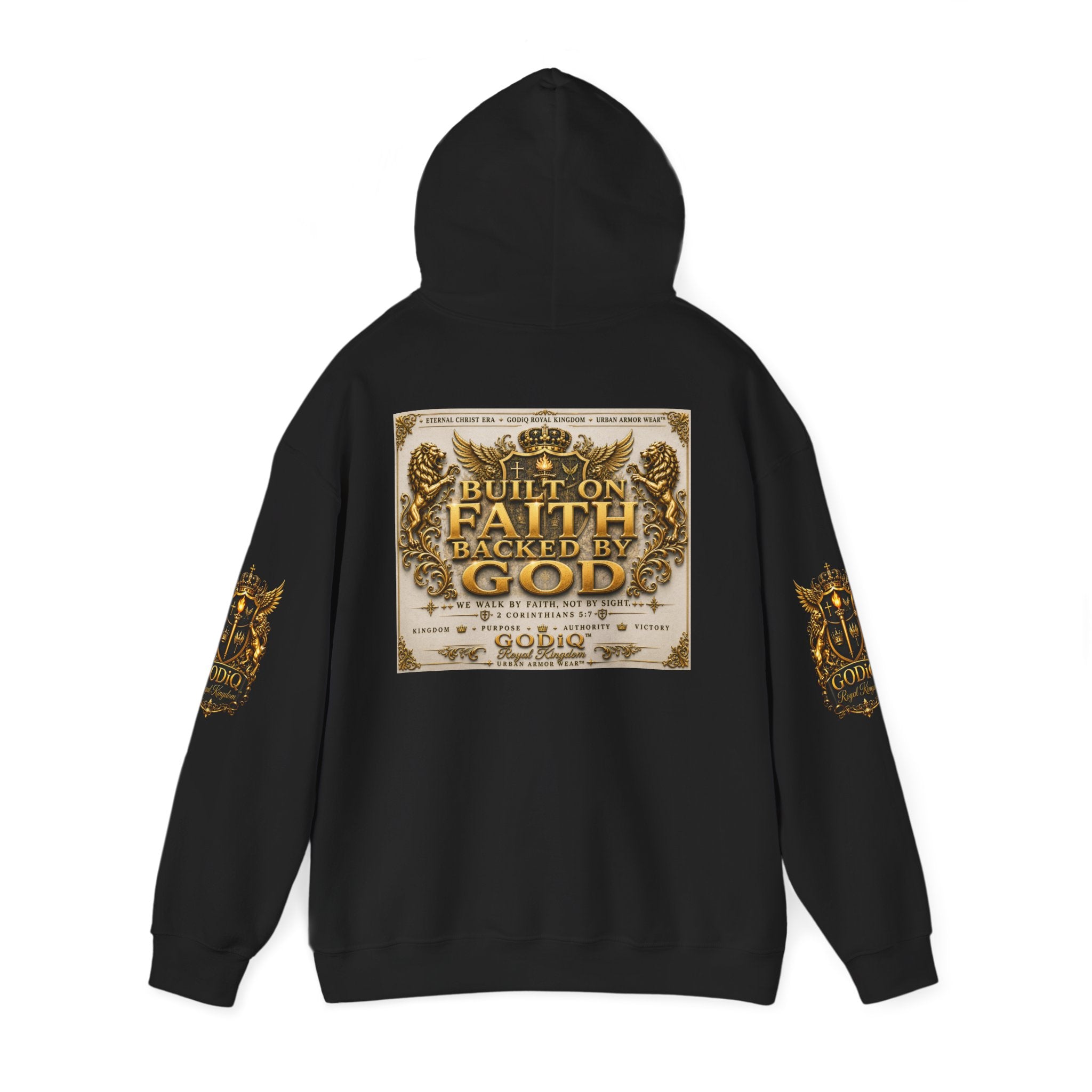 GODiQ™ Royal Kingdom Signature Crest Hoodie – Urban Armor Wear™ Luxury Christian Hoodie | Premium Faith Streetwear Christian Streetwear