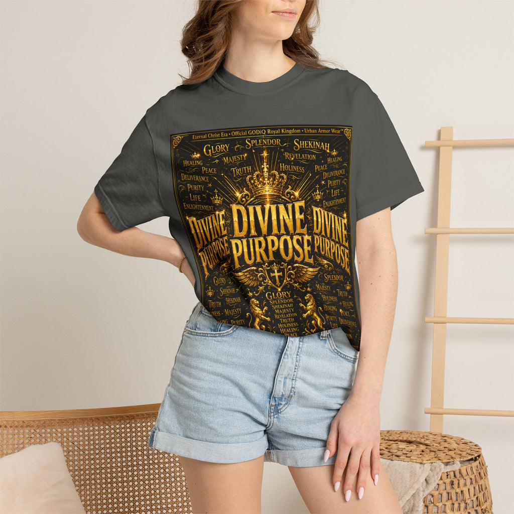 GODiQ Royal Kingdom™ Divine Purpose T-Shirt – "My Ultimate Purpose Is To Glorify You, God" Luxury Christian Graphic Tee | Premium 24K Gold Faith Apparel | Urban Armor Wear™ Inspirational Streetwear...