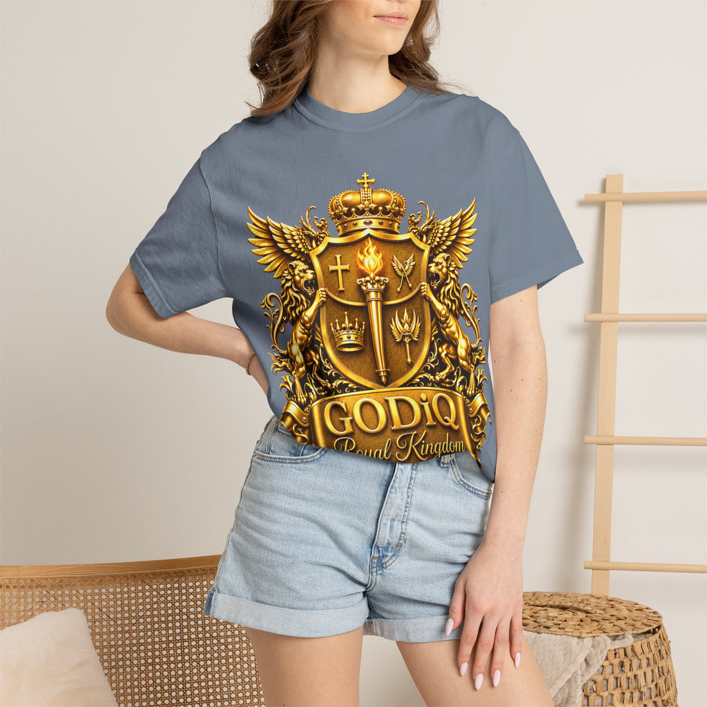 GODiQ™ Royal Crest T-Shirt – Urban Armor™ Premium Christian Faith Graphic Tee | Luxury Kingdom Apparel