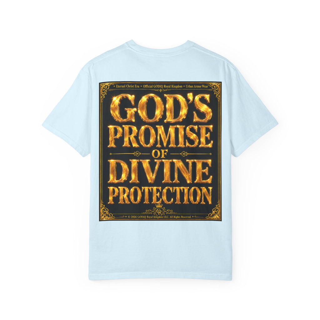 Psalm 91™ Christian Graphic T-Shirt – "God's Promise of Divine Protection" Luxury Garment-Dyed Scripture Tee | Premium Comfort Colors® 1717 | GODiQ Royal Kingdom™ Urban Armor Wear
