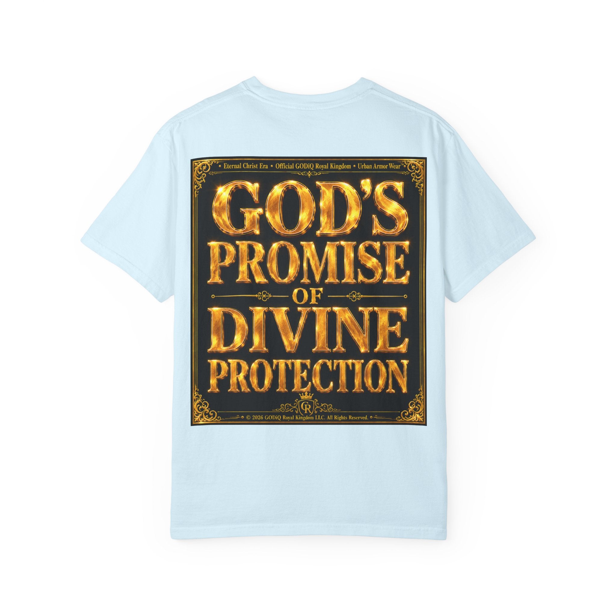 Psalm 91™ Christian Graphic T-Shirt – "God's Promise of Divine Protection" Luxury Garment-Dyed Scripture Tee | Premium Comfort Colors® 1717 | GODiQ Royal Kingdom™ Urban Armor Wear