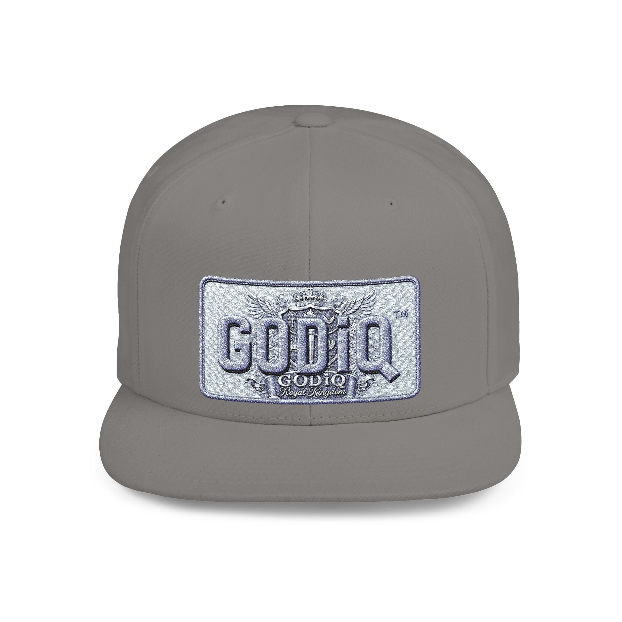 GODiQ Royal Kingdom™ Urban Armor Wear™ Sparkle Sequin GODiQ™ Patch Flat Bill Snapback | Luxury Christian Streetwear Cap
