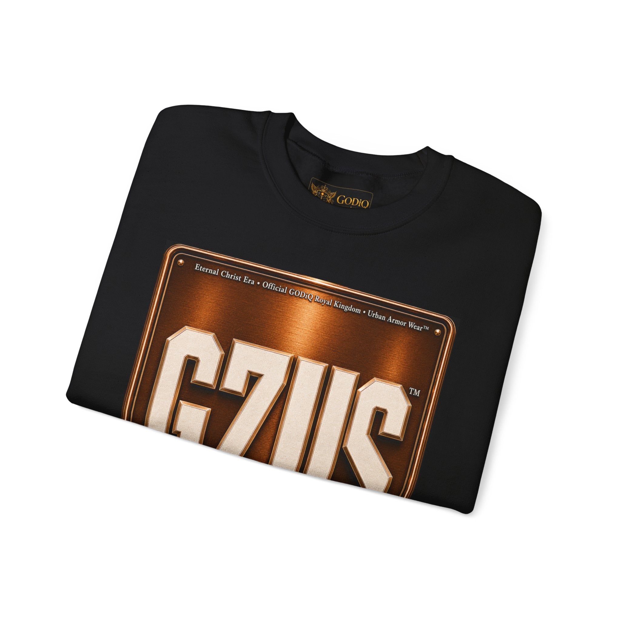 GZUS™ Psalm 23 Crewneck Sweatshirt – Luxury Christian Faith Sweatshirt | Jesus Graphic Pullover | Psalm 23 Scripture Sweatshirt | GODiQ Royal Kingdom™ Urban Armor Wear