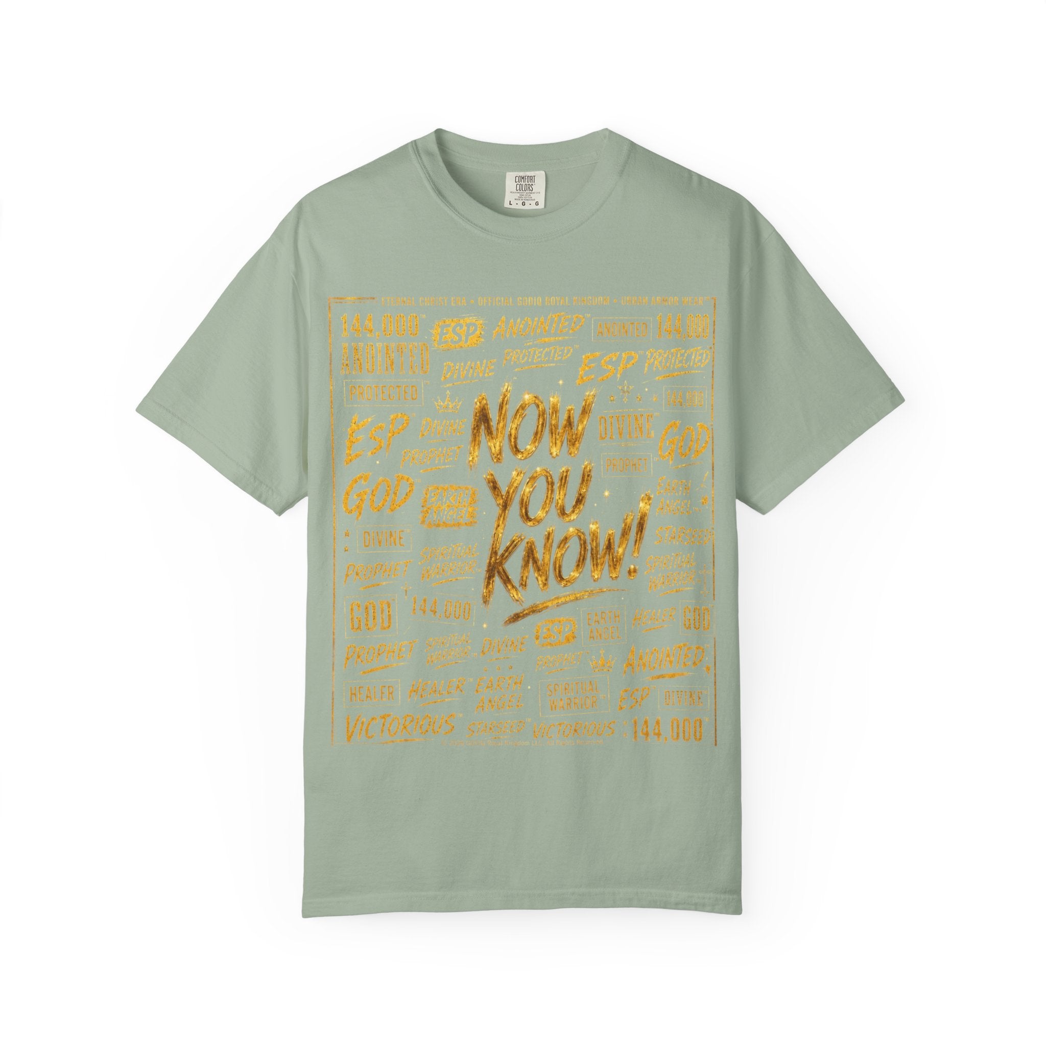 GODiQ Royal Kingdom™ Urban Armor Wear – "Now You Know" 18K Gold Graphic Unisex T-shirt