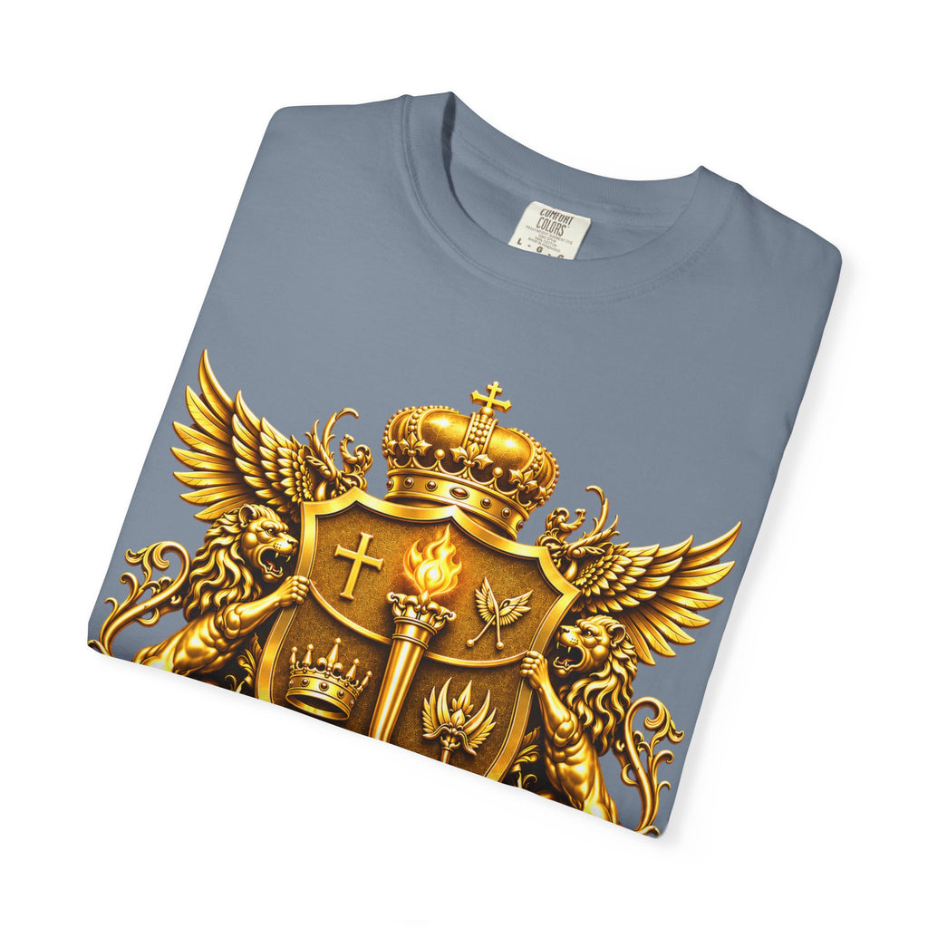 GODiQ™ Royal Crest T-Shirt – Urban Armor™ Premium Christian Faith Graphic Tee | Luxury Kingdom Apparel