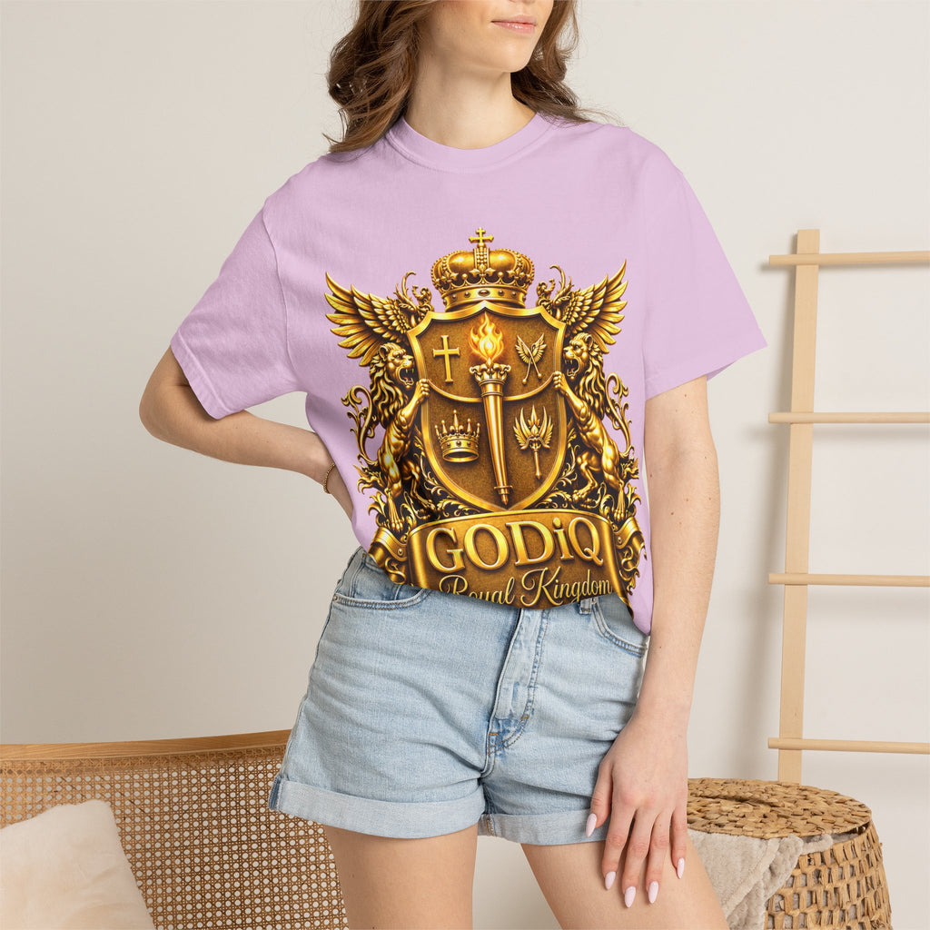 GODiQ™ Royal Crest T-Shirt – Urban Armor™ Premium Christian Faith Graphic Tee | Luxury Kingdom Apparel