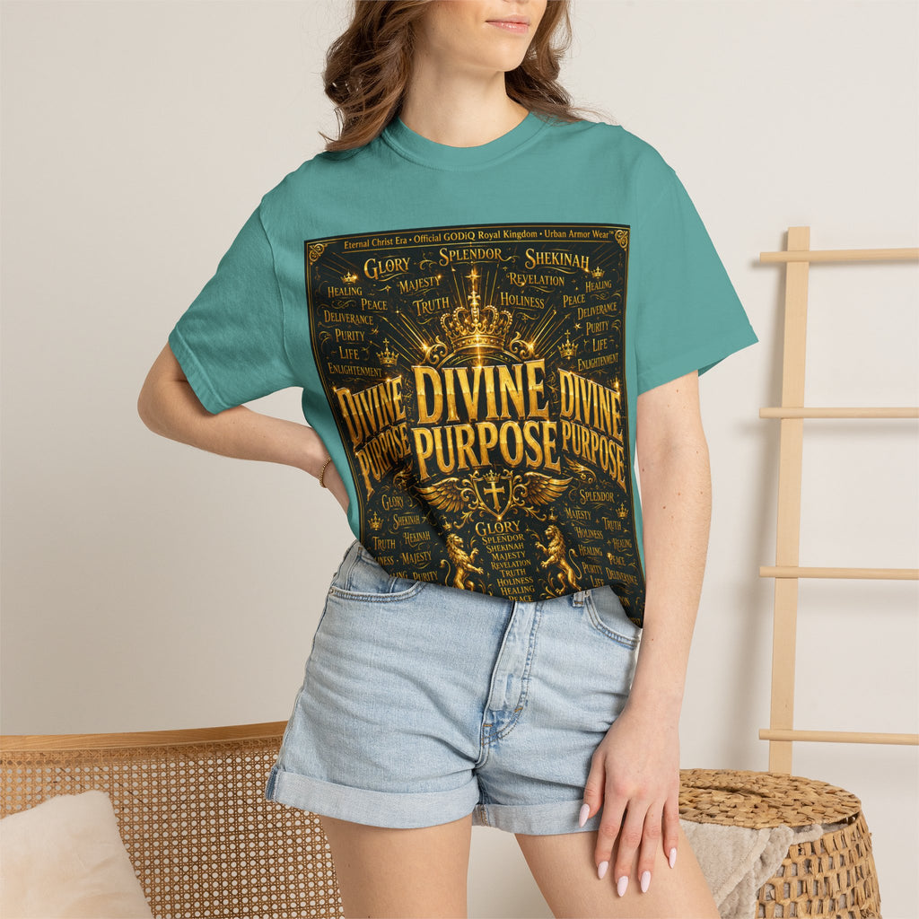 GODiQ Royal Kingdom™ Divine Purpose T-Shirt – "My Ultimate Purpose Is To Glorify You, God" Luxury Christian Graphic Tee | Premium 24K Gold Faith Apparel | Urban Armor Wear™ Inspirational Streetwear...
