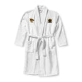 GODiQ Royal Kingdom™ Embroidered Terry Shawl Robe – Luxury Cotton Spa Bathrobe with Signature Crest | Premium Christian Monogram Hotel Robe | Unisex Adult Loungewear