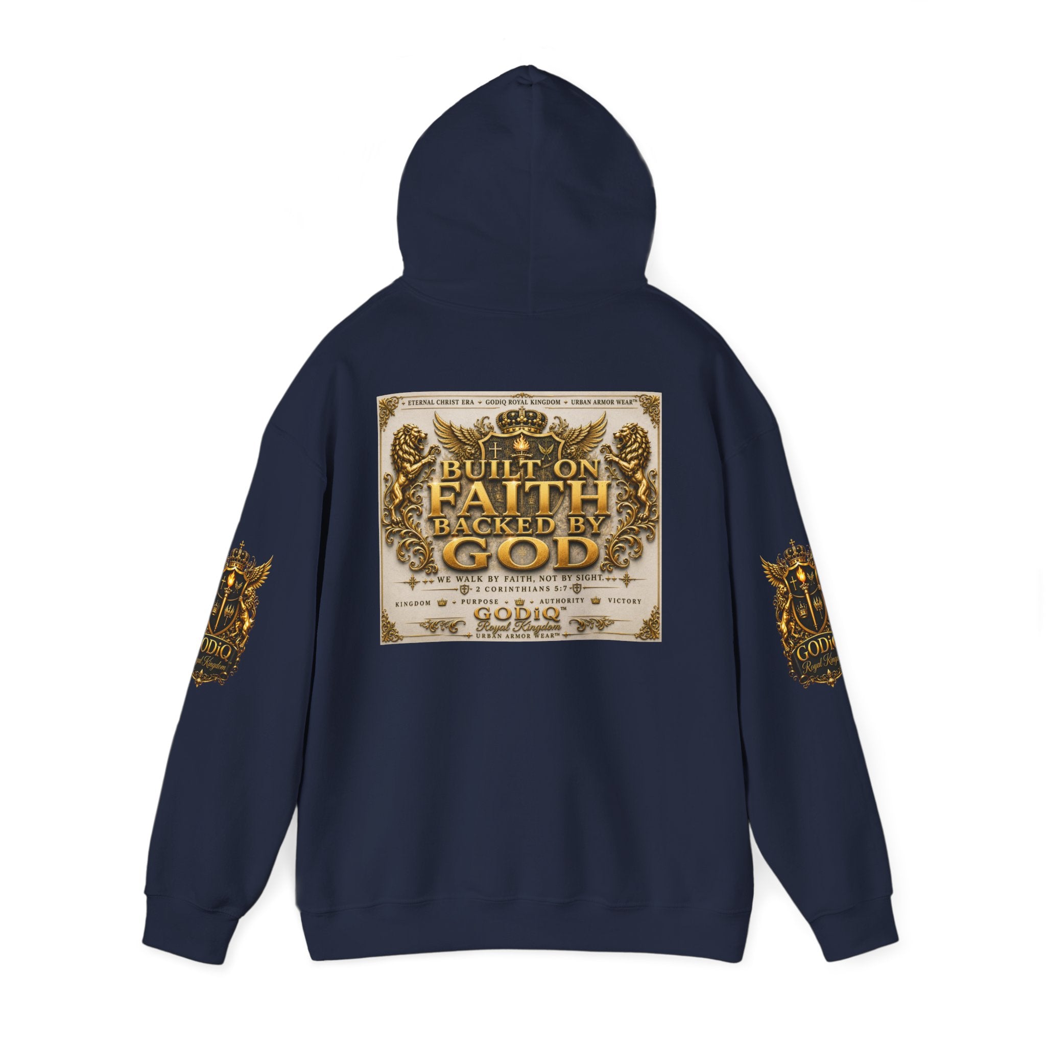 GODiQ™ Royal Kingdom Signature Crest Hoodie – Urban Armor Wear™ Luxury Christian Hoodie | Premium Faith Streetwear Christian Streetwear