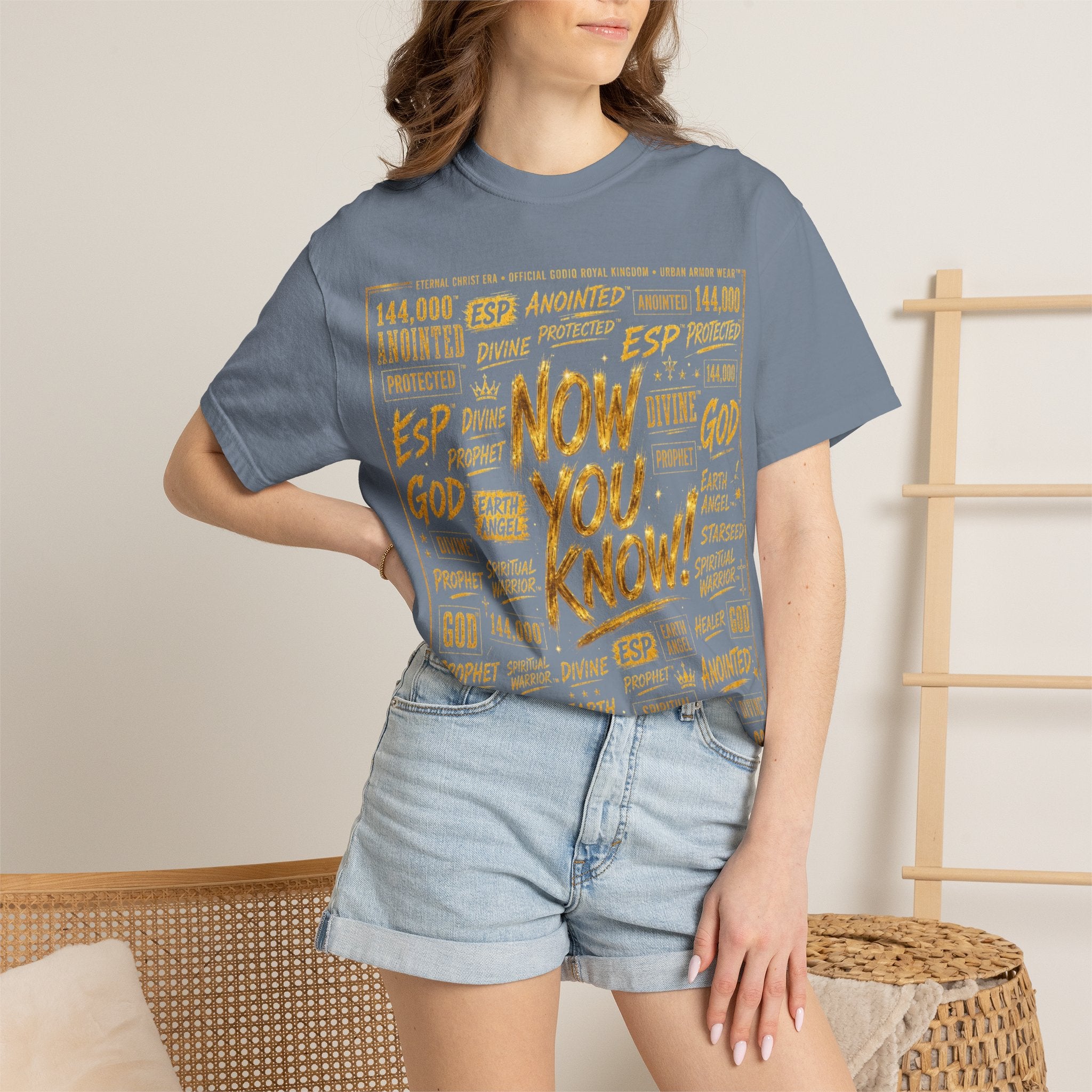 GODiQ Royal Kingdom™ Urban Armor Wear – "Now You Know" 18K Gold Graphic Unisex T-shirt