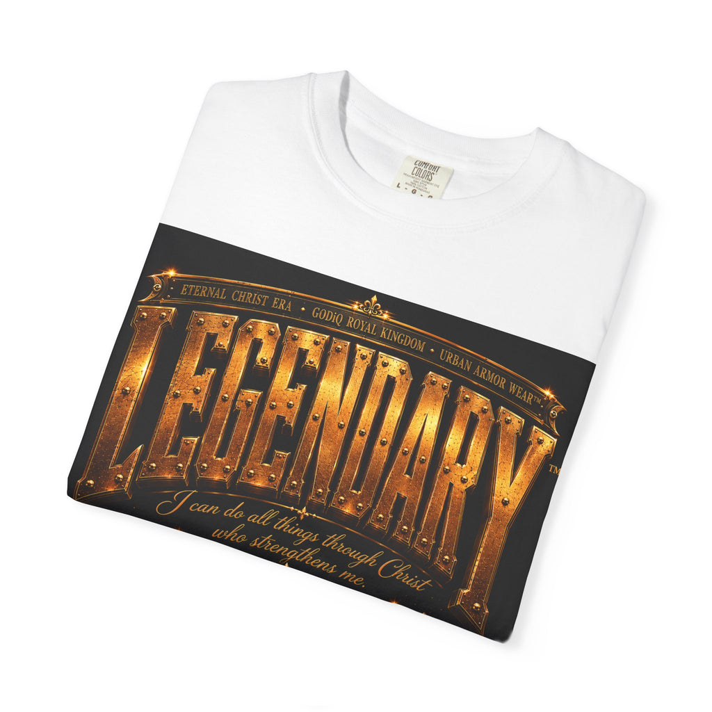 Legendary Impact™ Graphic T-Shirt – Luxury Christian Streetwear | Premium Garment-Dyed Heavyweight Tee | GODiQ Urban Armor™