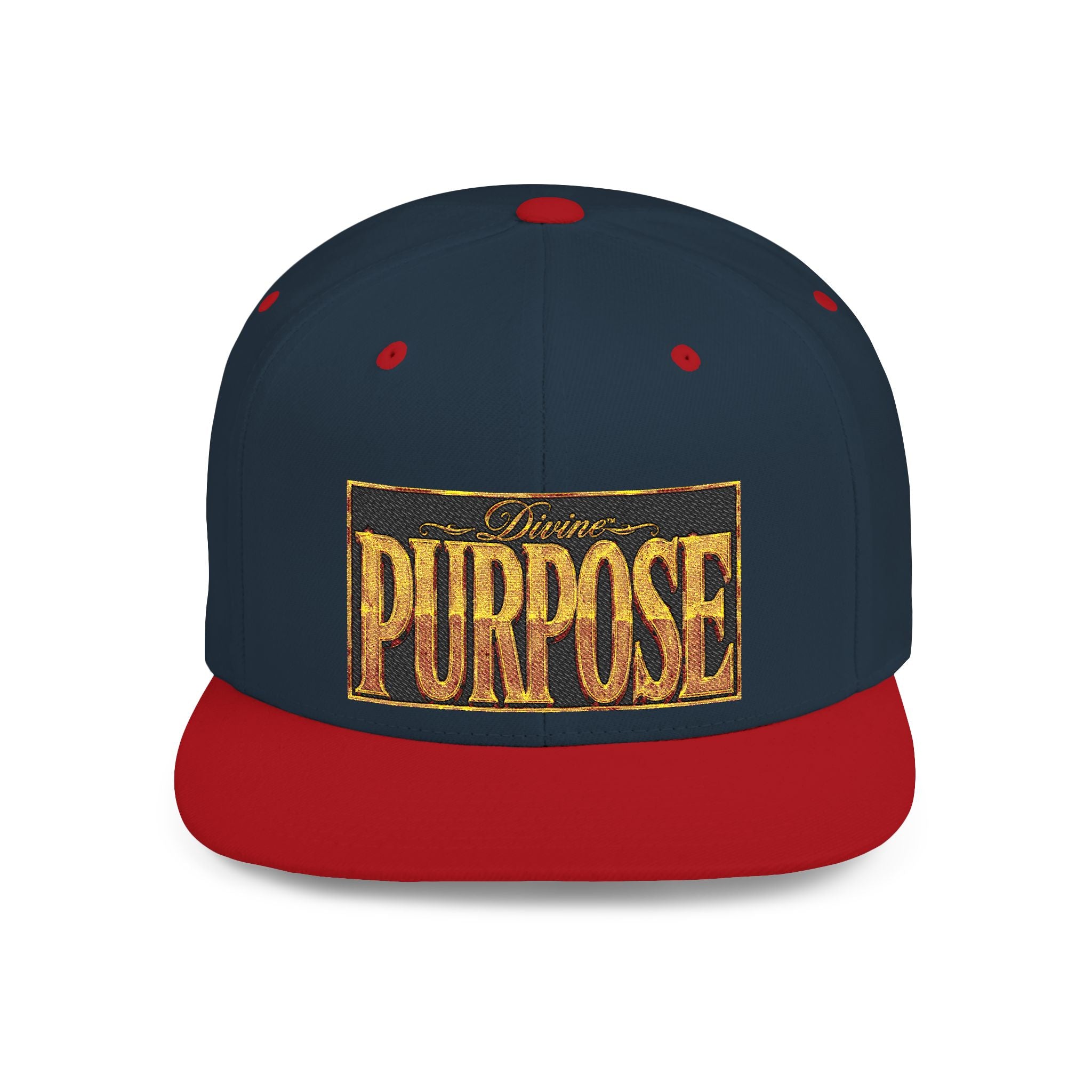 GODiQ Royal Kingdom™ Divine Purpose™ Snapback Hat – "PURPOSE" Premium Flat Bill Cap | Luxury Christian Streetwear | Urban Armor Wear™ Kingdom Identity Hat