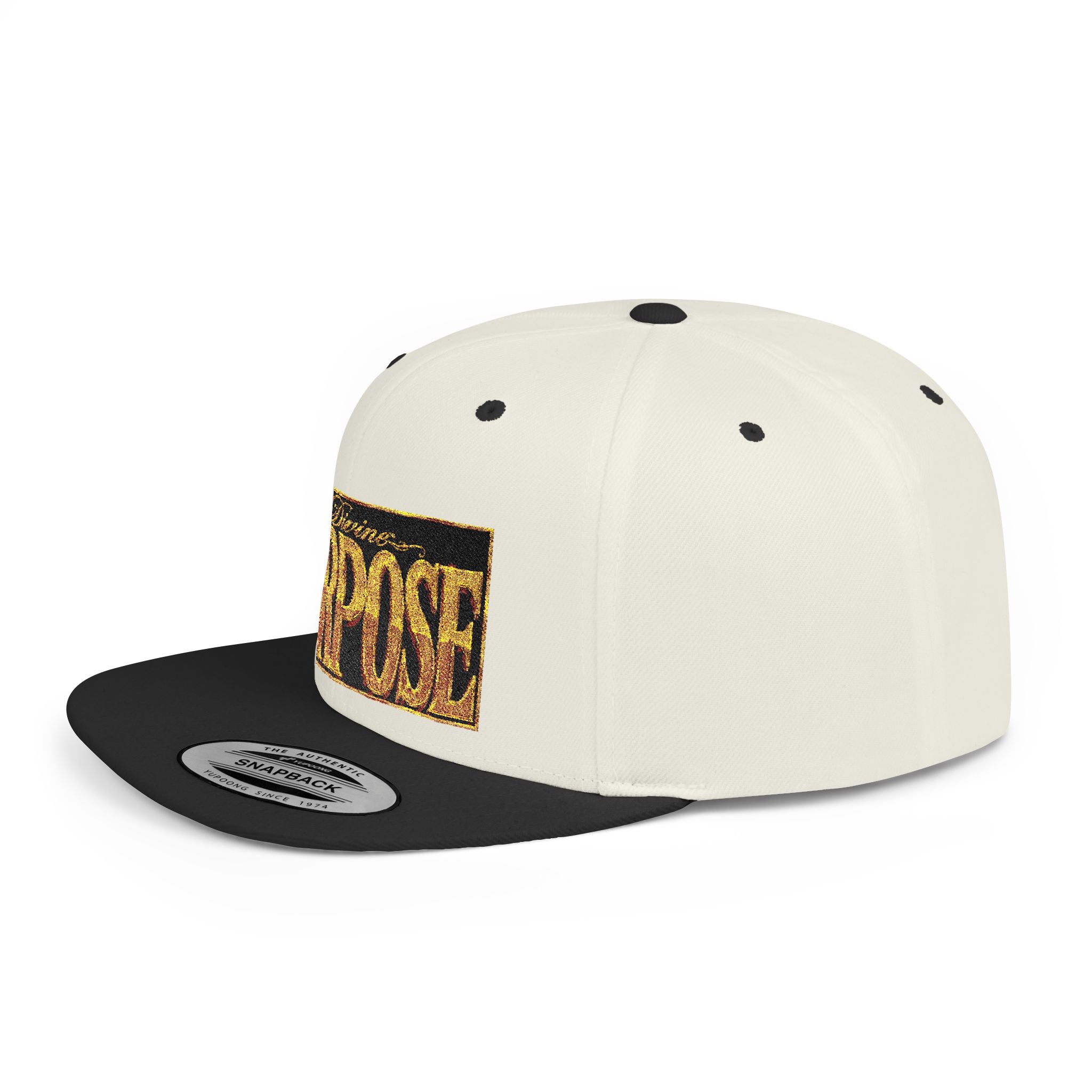 GODiQ Royal Kingdom™ Divine Purpose™ Snapback Hat – "PURPOSE" Premium Flat Bill Cap | Luxury Christian Streetwear | Urban Armor Wear™ Kingdom Identity Hat