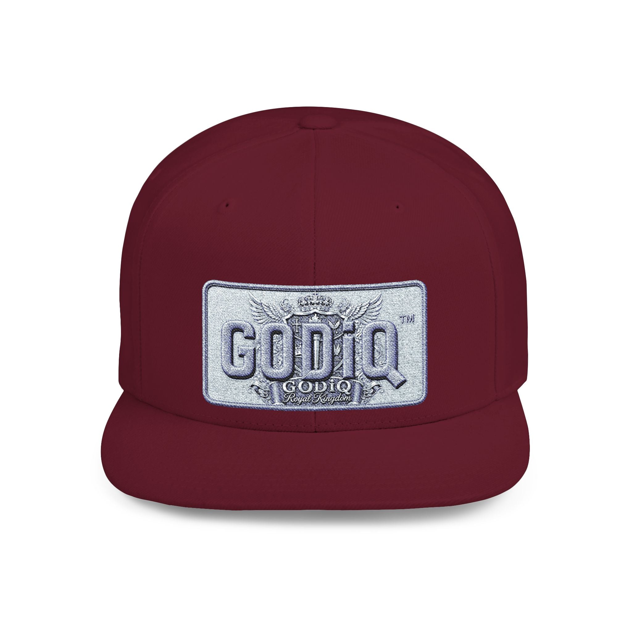 GODiQ Royal Kingdom™ Urban Armor Wear™ Sparkle Sequin GODiQ™ Patch Flat Bill Snapback | Luxury Christian Streetwear Cap
