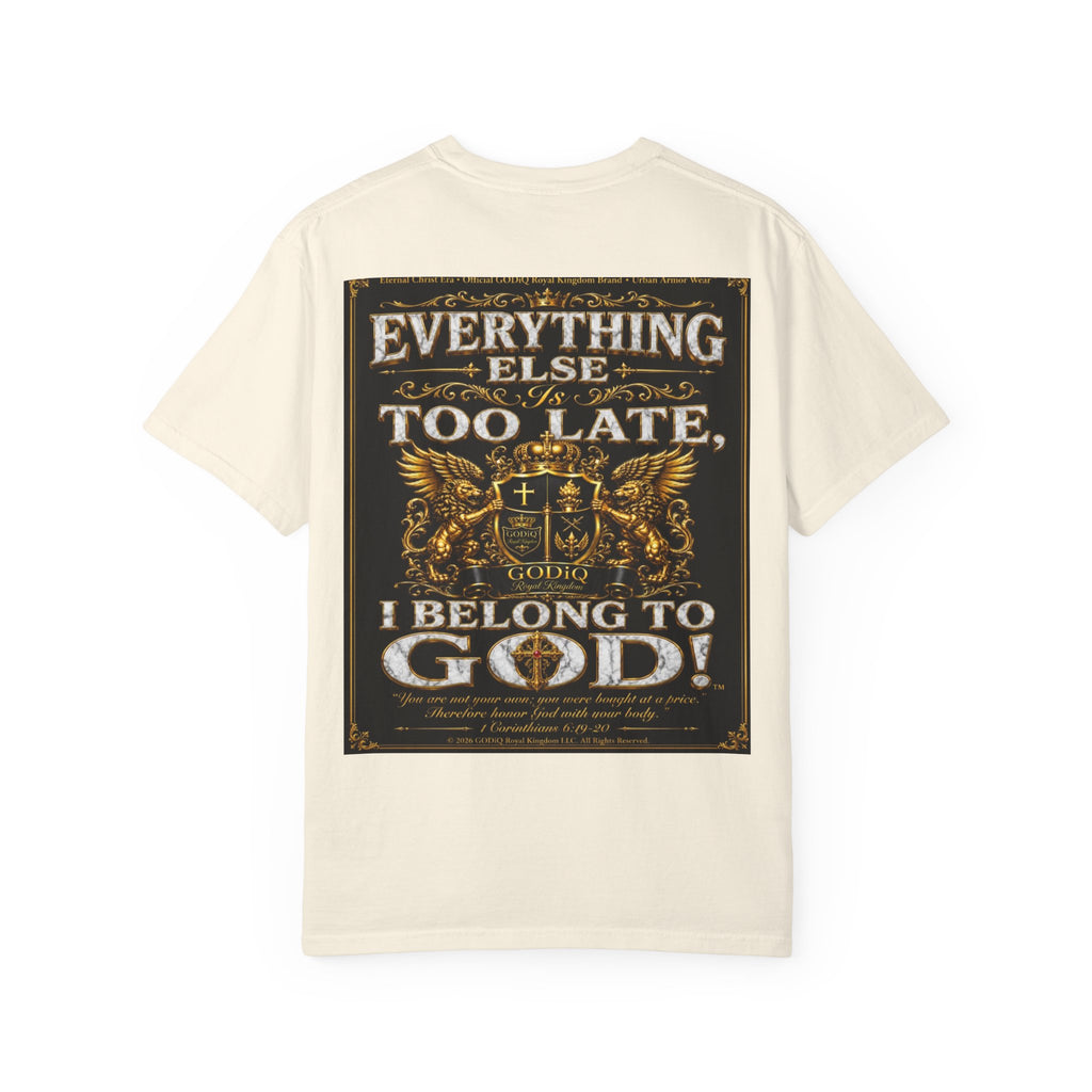 GODiQ™ Royal Kingdom Urban Armor Wear™ "NON NEGOTIABLE™: SOUL SOLD OUT FOR GOD™" Luxury Christian Graphic T-Shirt | Premium Faith Apparel | 24K Gold Heraldic Kingdom Statement Tee