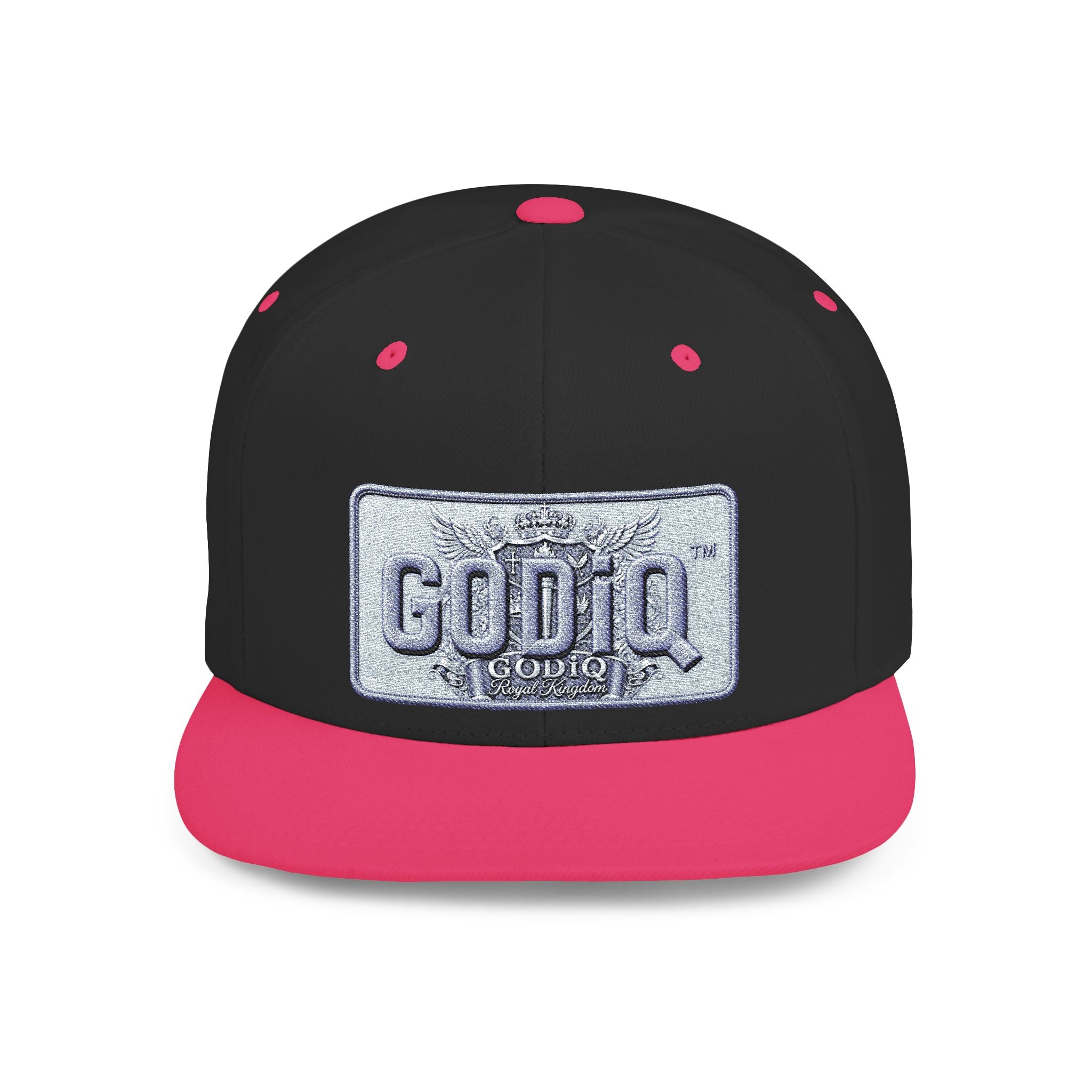 GODiQ Royal Kingdom™ Urban Armor Wear™ Sparkle Sequin GODiQ™ Patch Flat Bill Snapback | Luxury Christian Streetwear Cap