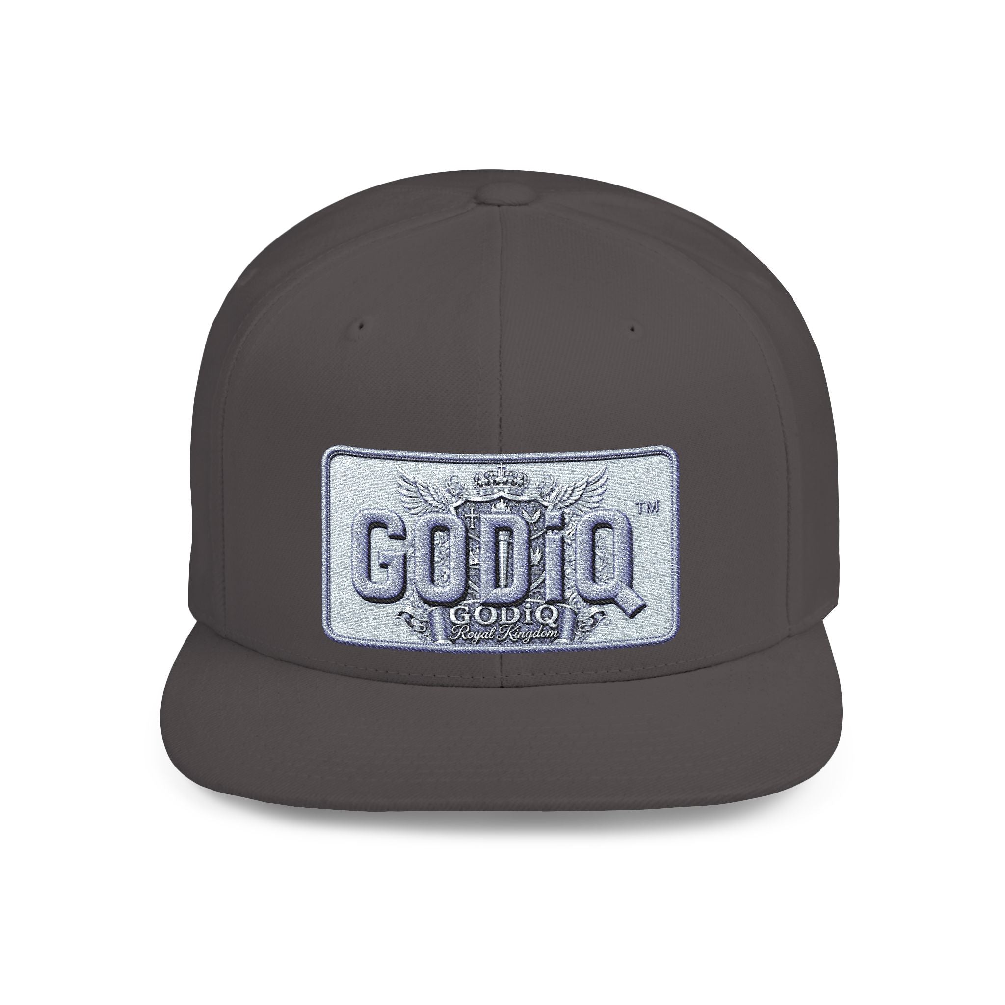 GODiQ Royal Kingdom™ Urban Armor Wear™ Sparkle Sequin GODiQ™ Patch Flat Bill Snapback | Luxury Christian Streetwear Cap