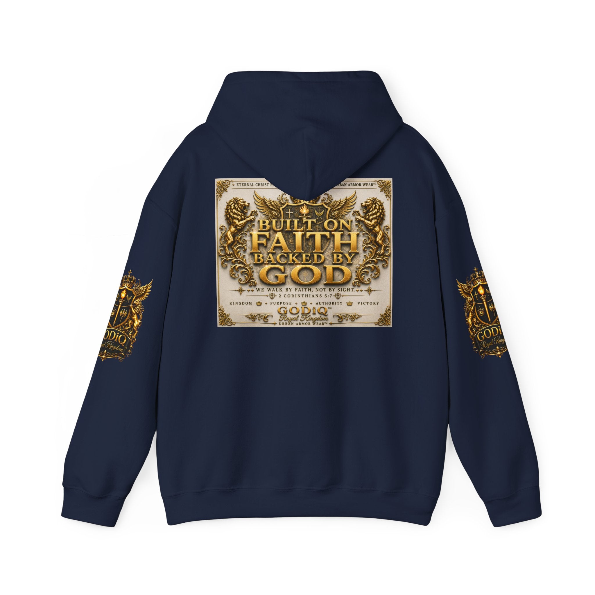 GODiQ™ Royal Kingdom Signature Crest Hoodie – Urban Armor Wear™ Luxury Christian Hoodie | Premium Faith Streetwear Christian Streetwear