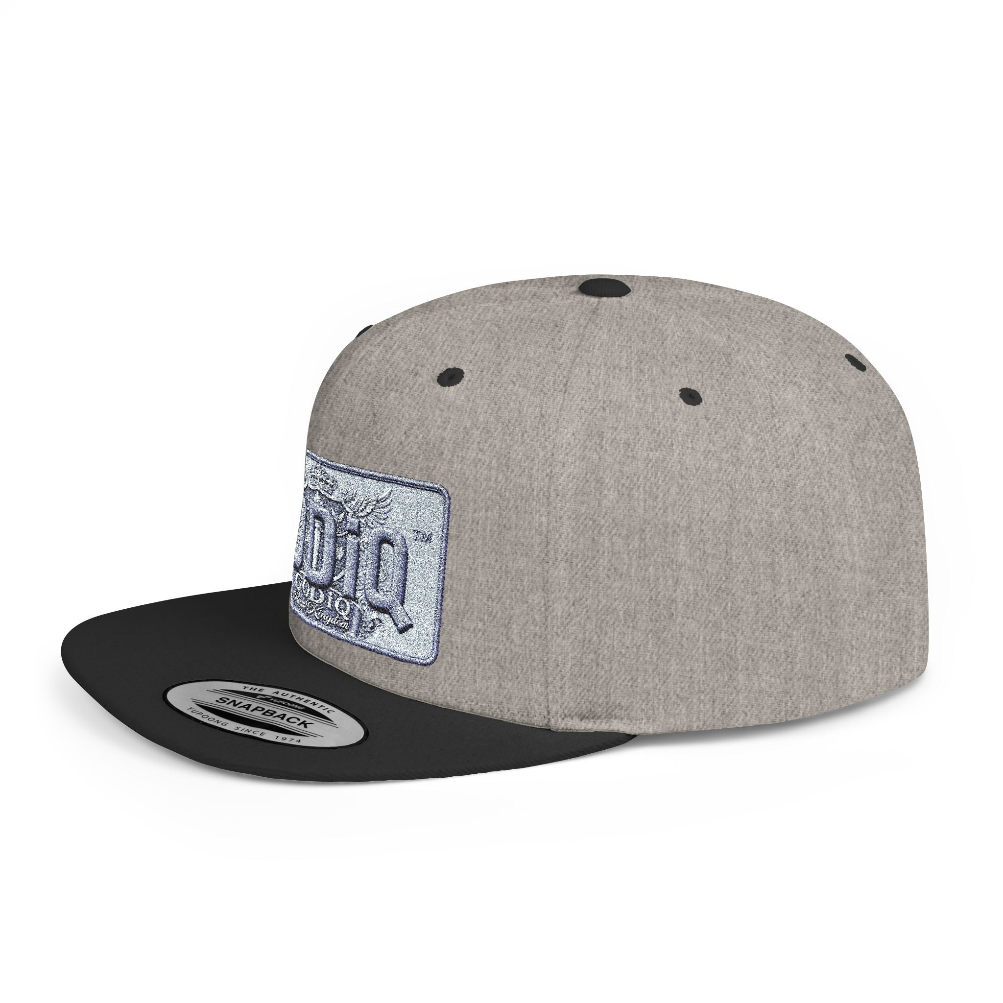 GODiQ Royal Kingdom™ Urban Armor Wear™ Sparkle Sequin GODiQ™ Patch Flat Bill Snapback | Luxury Christian Streetwear Cap