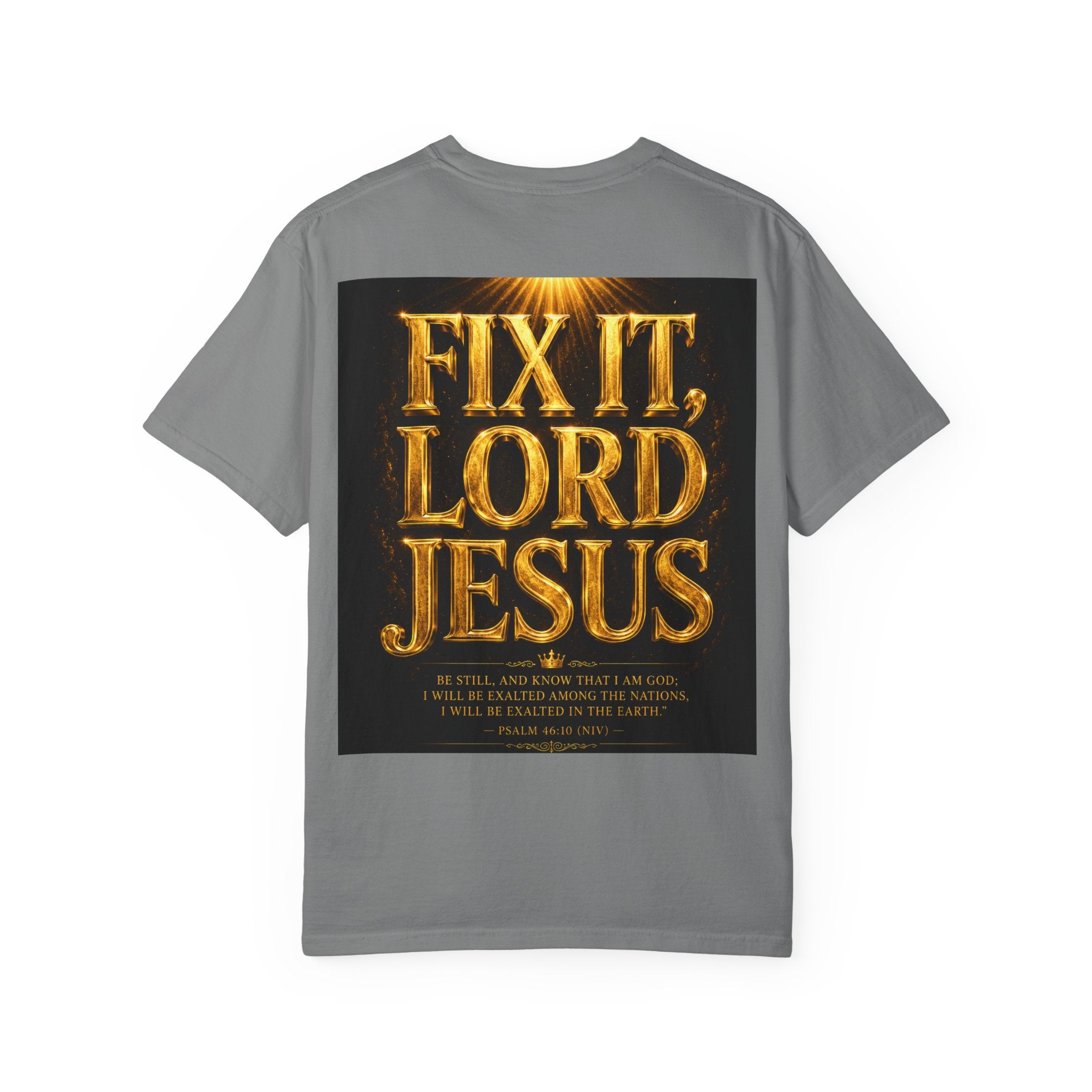 GODiQ Royal Kingdom™ – "Fix It, Lord Jesus" Luxury Christian T-Shirt | Strait of Hormuz Edition | Premium Faith Graphic Tee | Comfort Colors® 1717