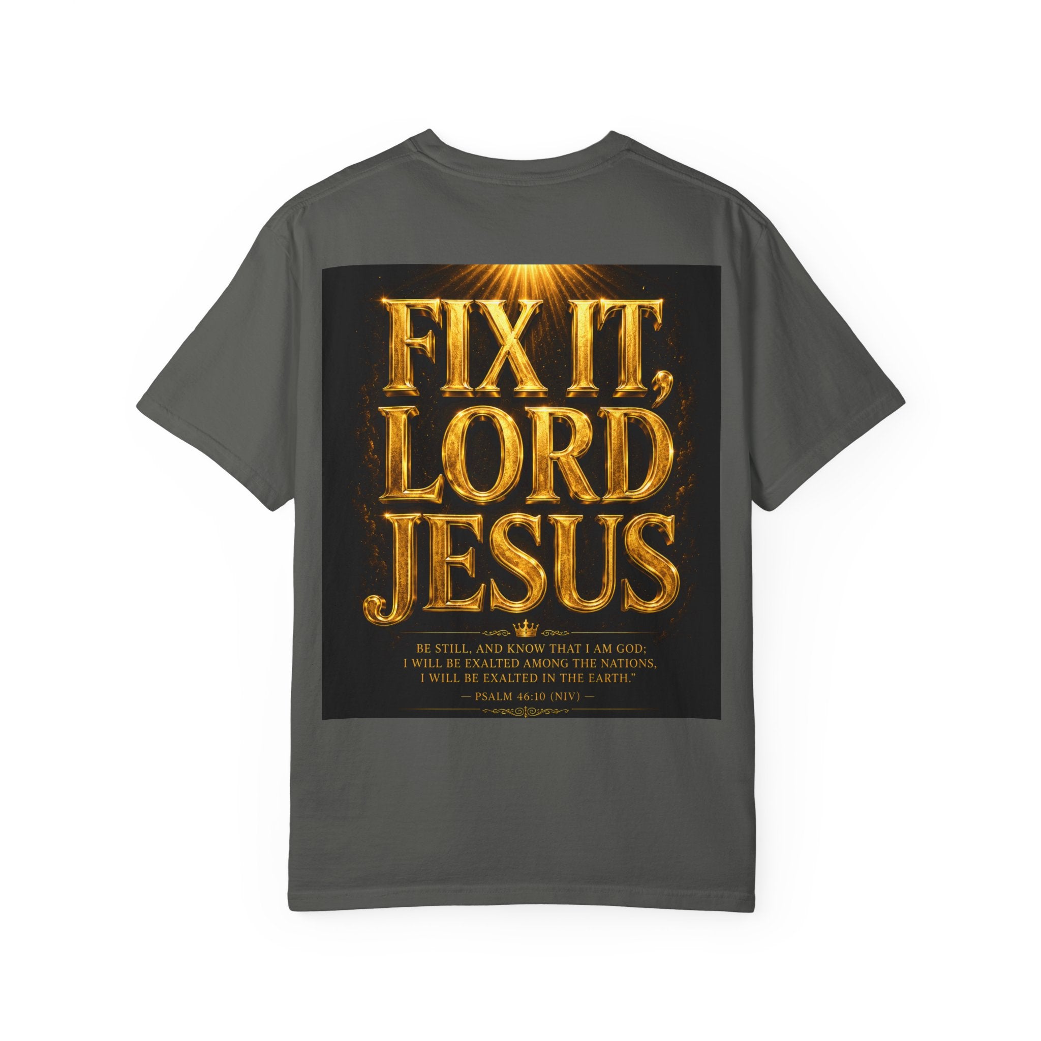 GODiQ Royal Kingdom™ – "Fix It, Lord Jesus" Luxury Christian T-Shirt | Strait of Hormuz Edition | Premium Faith Graphic Tee | Comfort Colors® 1717