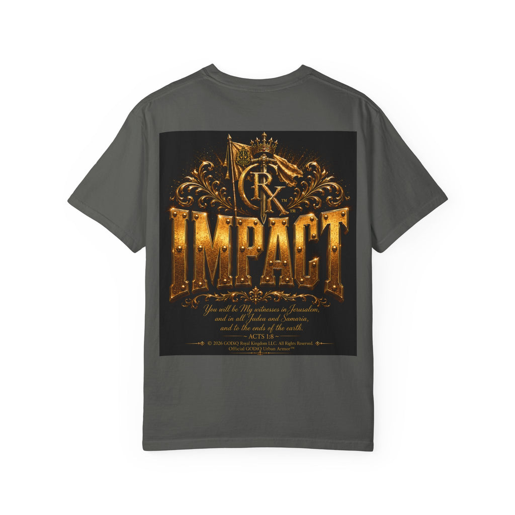 Legendary Impact™ Graphic T-Shirt – Luxury Christian Streetwear | Premium Garment-Dyed Heavyweight Tee | GODiQ Urban Armor™