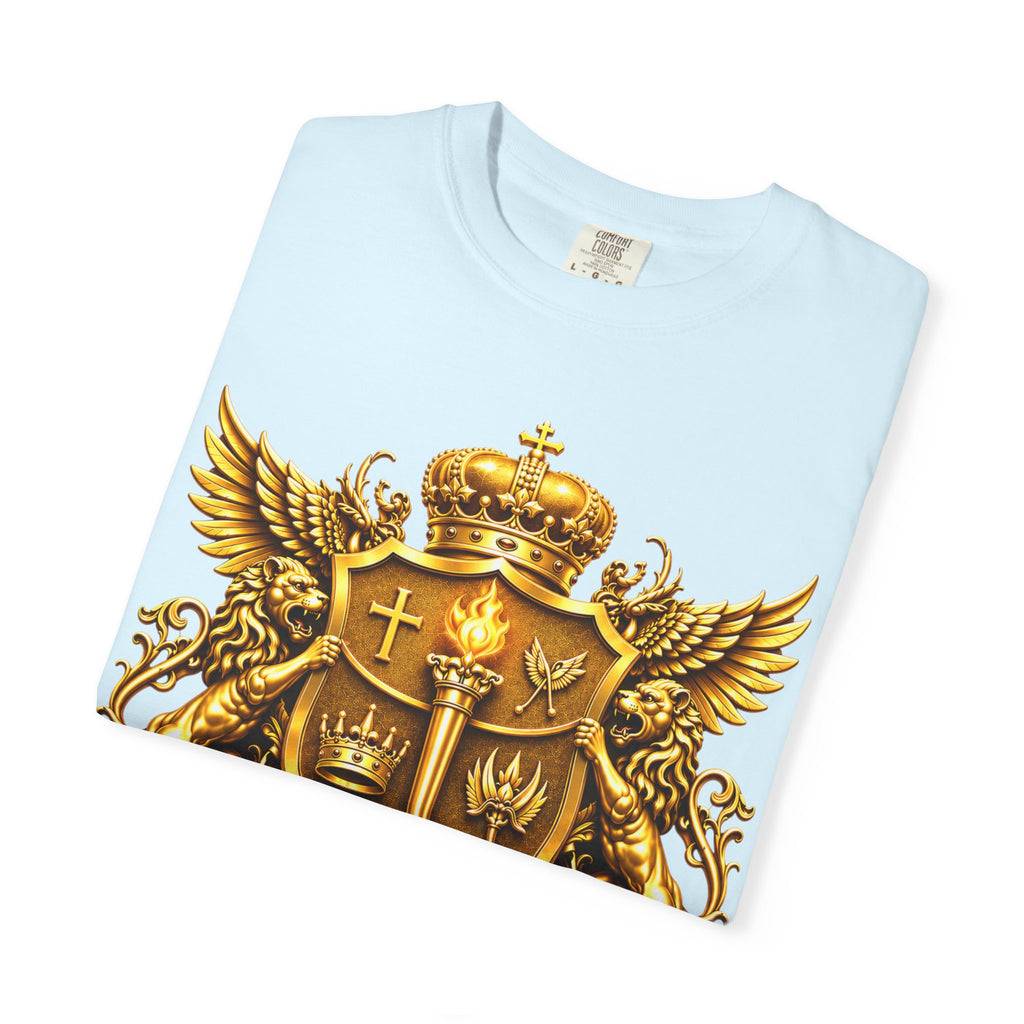 GODiQ™ Royal Crest T-Shirt – Urban Armor™ Premium Christian Faith Graphic Tee | Luxury Kingdom Apparel