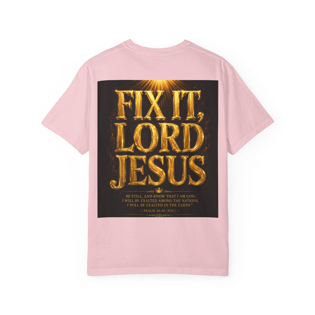 GODiQ Royal Kingdom™ – "Fix It, Lord Jesus" Luxury Christian T-Shirt | Strait of Hormuz Edition | Premium Faith Graphic Tee | Comfort Colors® 1717