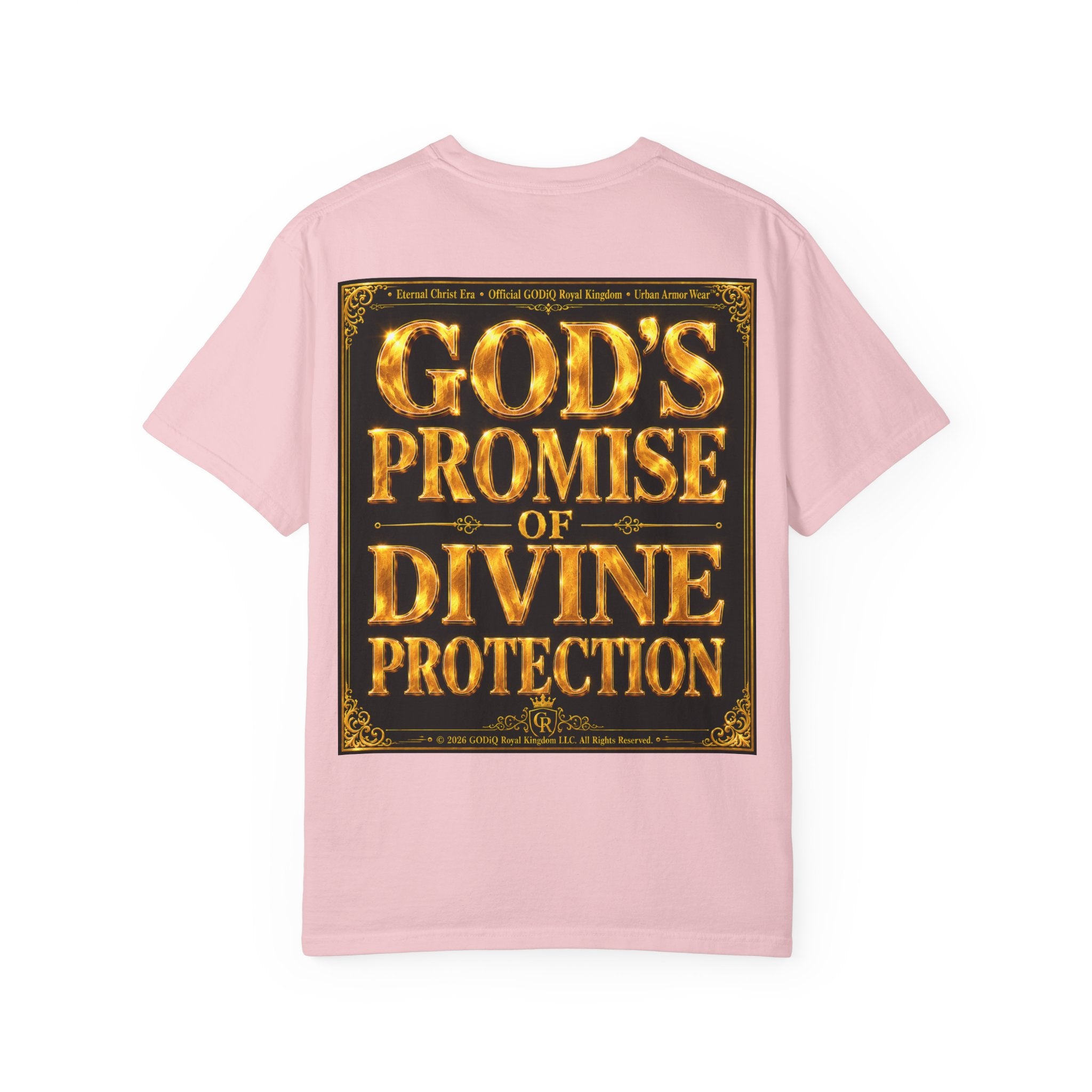 Psalm 91™ Christian Graphic T-Shirt – "God's Promise of Divine Protection" Luxury Garment-Dyed Scripture Tee | Premium Comfort Colors® 1717 | GODiQ Royal Kingdom™ Urban Armor Wear