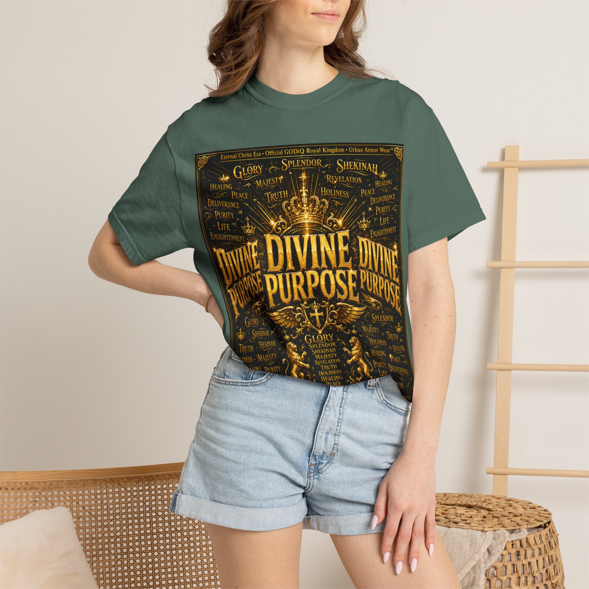 GODiQ Royal Kingdom™ Divine Purpose T-Shirt – "My Ultimate Purpose Is To Glorify You, God" Luxury Christian Graphic Tee | Premium 24K Gold Faith Apparel | Urban Armor Wear™ Inspirational Streetwear...