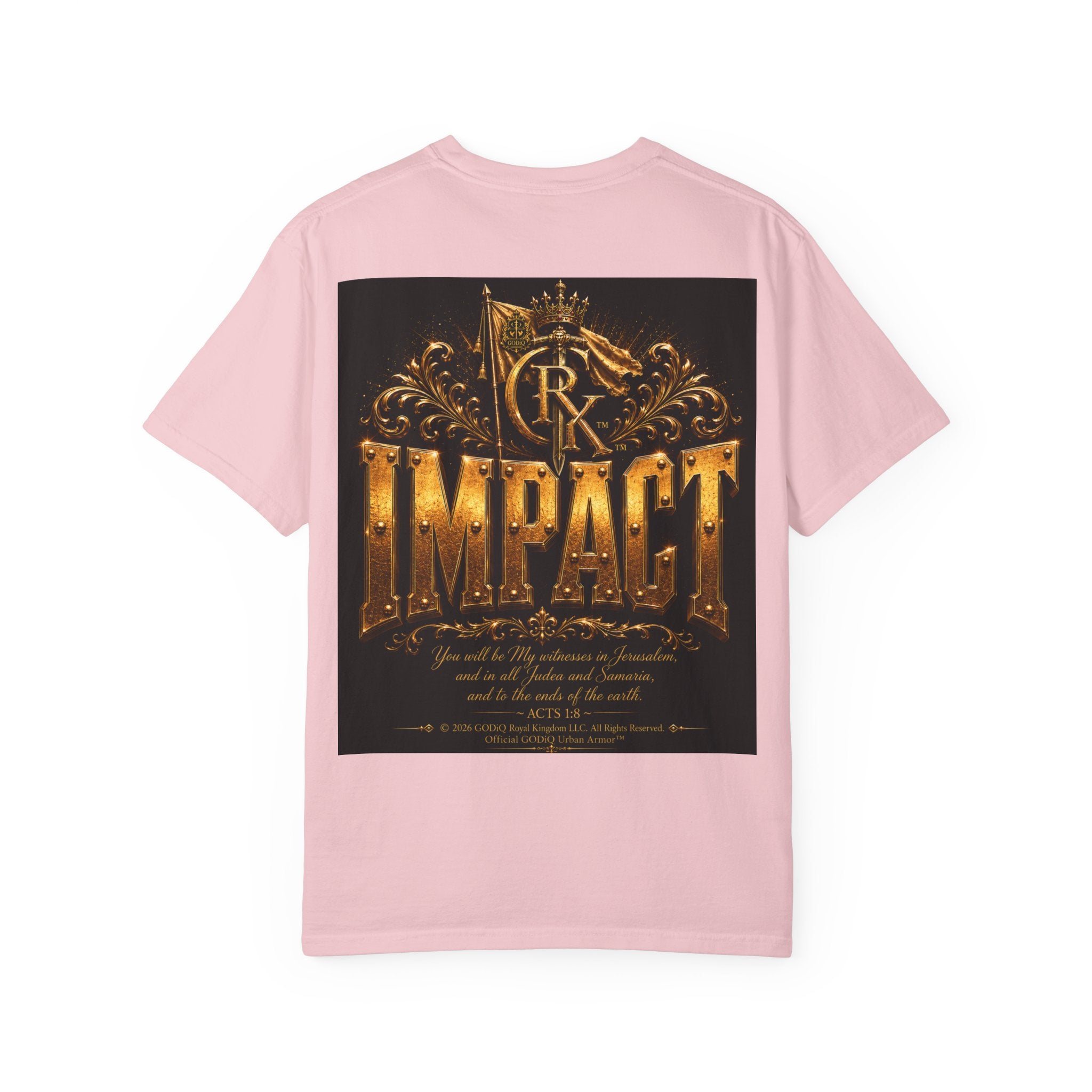 Legendary Impact™ Graphic T-Shirt – Luxury Christian Streetwear | Premium Garment-Dyed Heavyweight Tee | GODiQ Urban Armor™