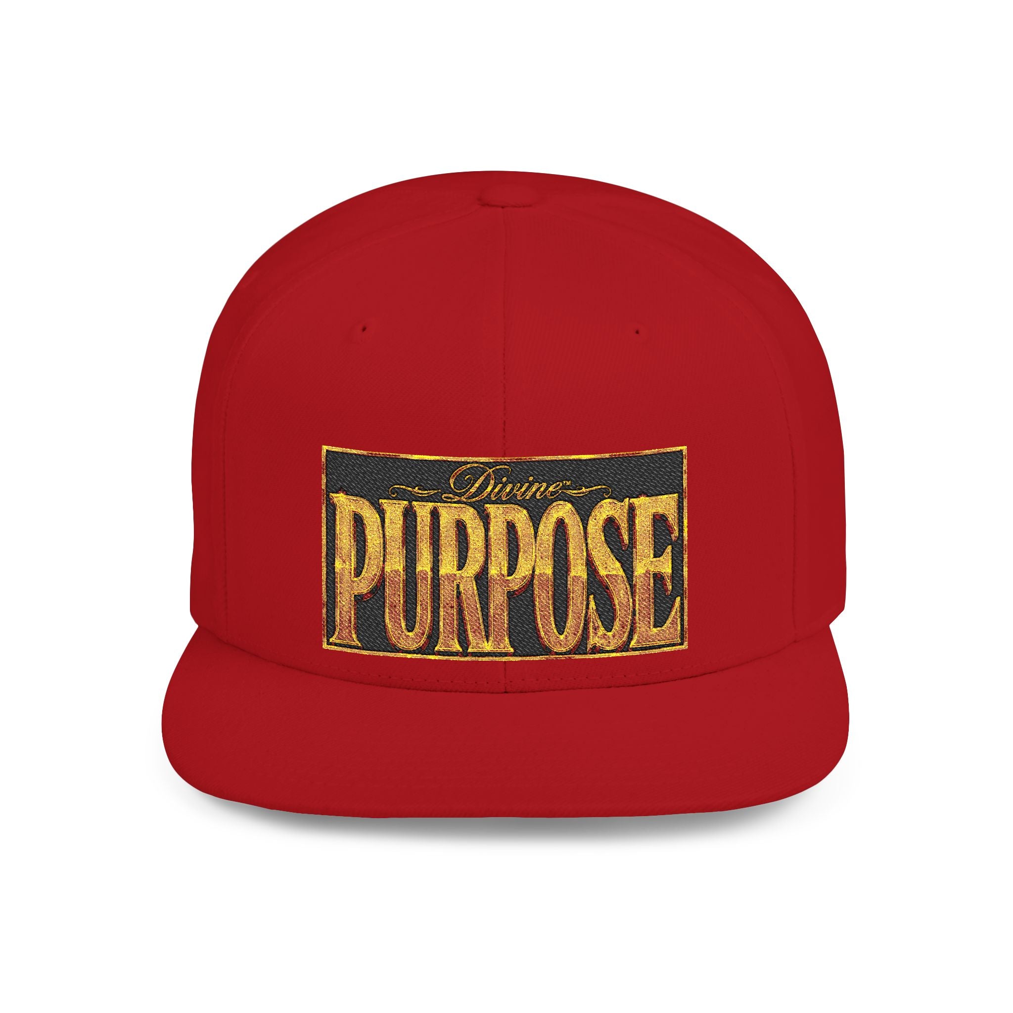 GODiQ Royal Kingdom™ Divine Purpose™ Snapback Hat – "PURPOSE" Premium Flat Bill Cap | Luxury Christian Streetwear | Urban Armor Wear™ Kingdom Identity Hat