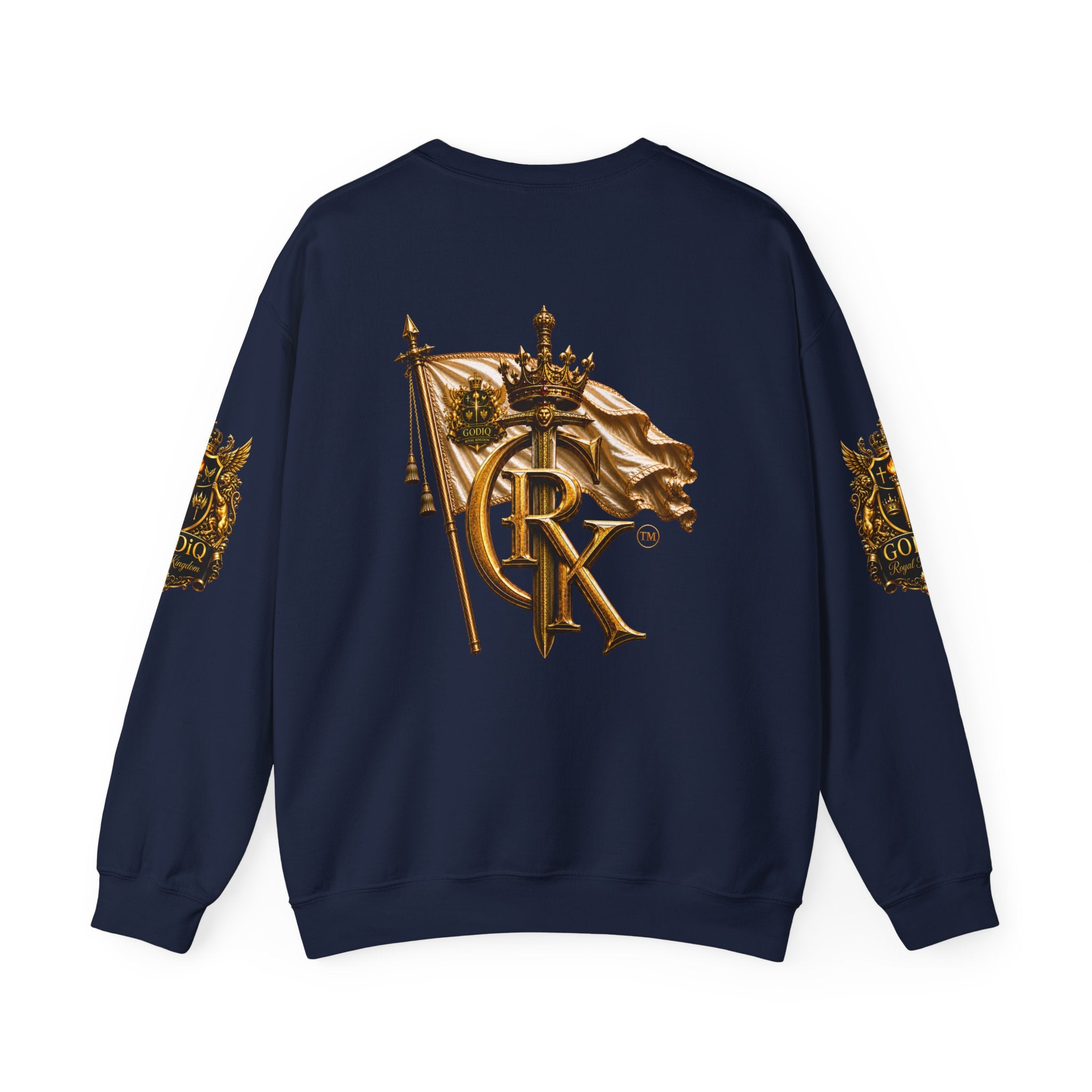 GODiQ Royal Kingdom™ "Lord I Need You Right Now" Crewneck Sweatshirt | Luxury Christian Graphic Sweatshirt | Premium Faith Streetwear | Gold Script Gospel Apparel
