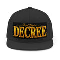 Royal Kingdom™ DE CREE Snapback Hat – Luxury Christian Streetwear Cap | Premium Gold Embroidered Faith Baseball Hat | GODiQ Royal Kingdom™ Urban Armor Wear
