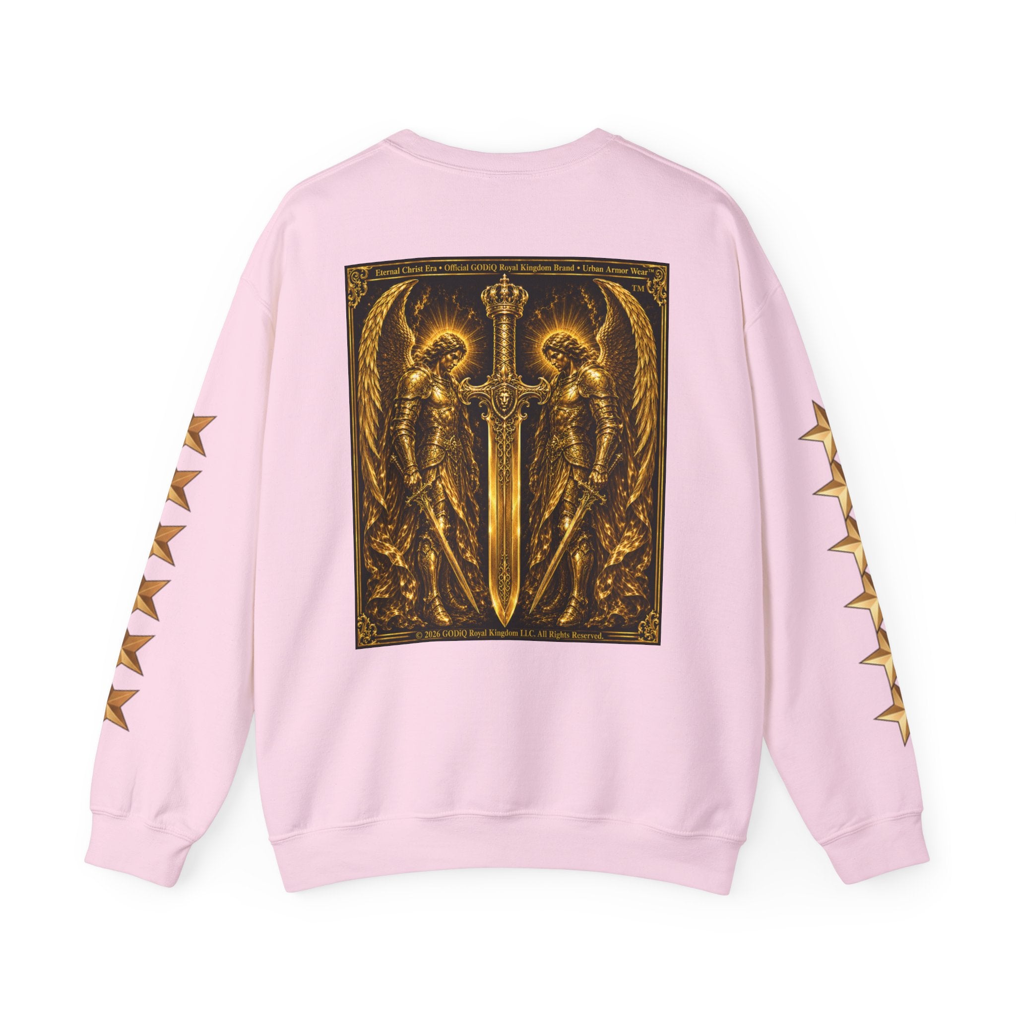 Prayer of the Righteous™ Crewneck Sweatshirt — James 5 Faith Graphic | Luxury Christian Streetwear | GODiQ Royal Kingdom™ Urban Armor Wear™