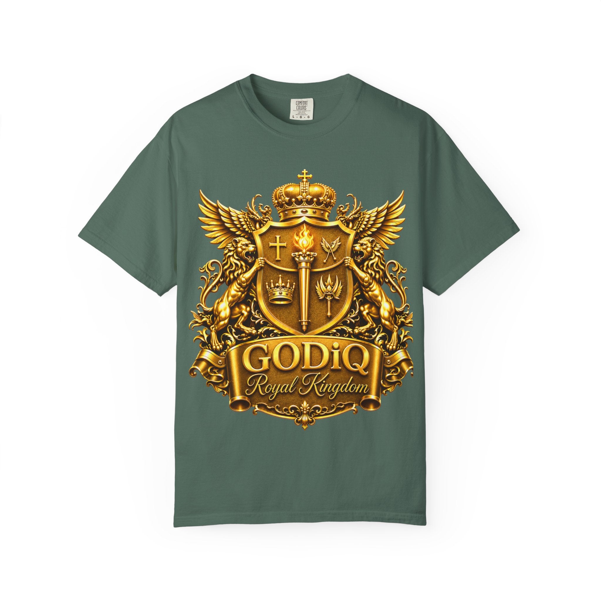 GODiQ™ Royal Crest T-Shirt – Urban Armor™ Premium Christian Faith Graphic Tee | Luxury Kingdom Apparel