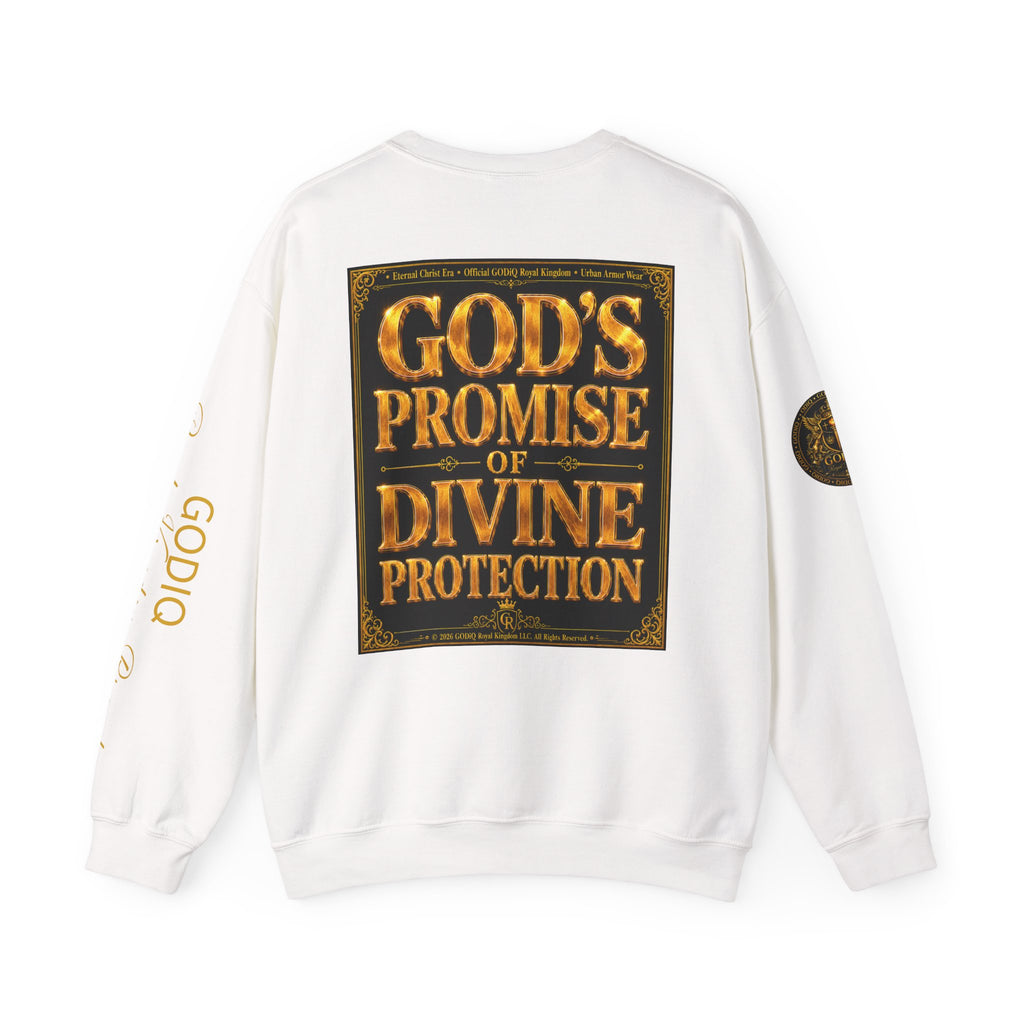 Psalm 91™ Crewneck Sweatshirt – "God's Promise of Divine Protection" Luxury Christian Pullover | Premium Faith Apparel | GODiQ Royal Kingdom™ Urban Armor Wear