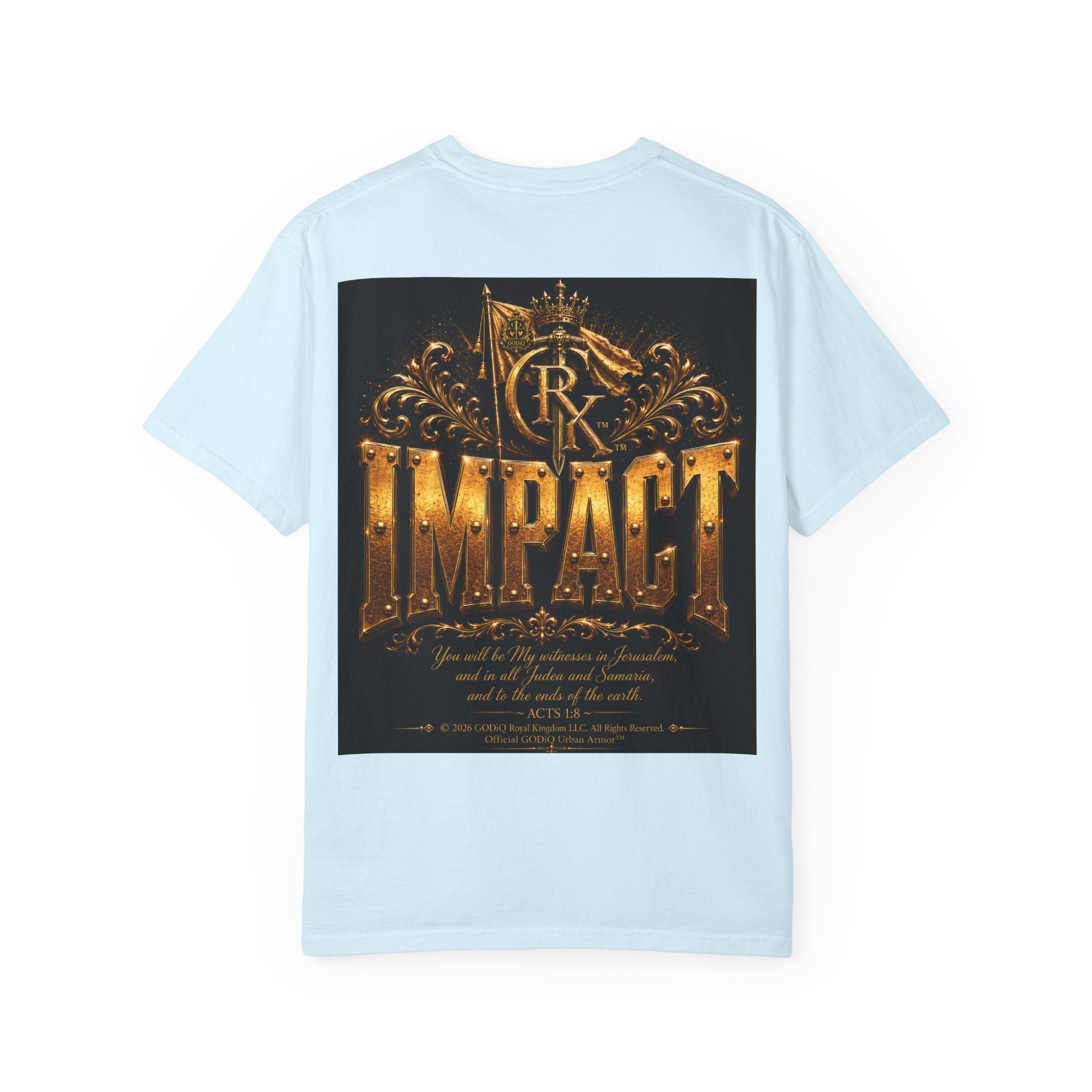 Legendary Impact™ Graphic T-Shirt – Luxury Christian Streetwear | Premium Garment-Dyed Heavyweight Tee | GODiQ Urban Armor™