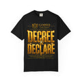 GODiQ Royal Kingdom™ Decree & Declare Christian T-Shirt – Premium Inspirational Faith Tee | "I Am Delivered, Healed, Renewed" Scripture Apparel | Comfort Colors 1717