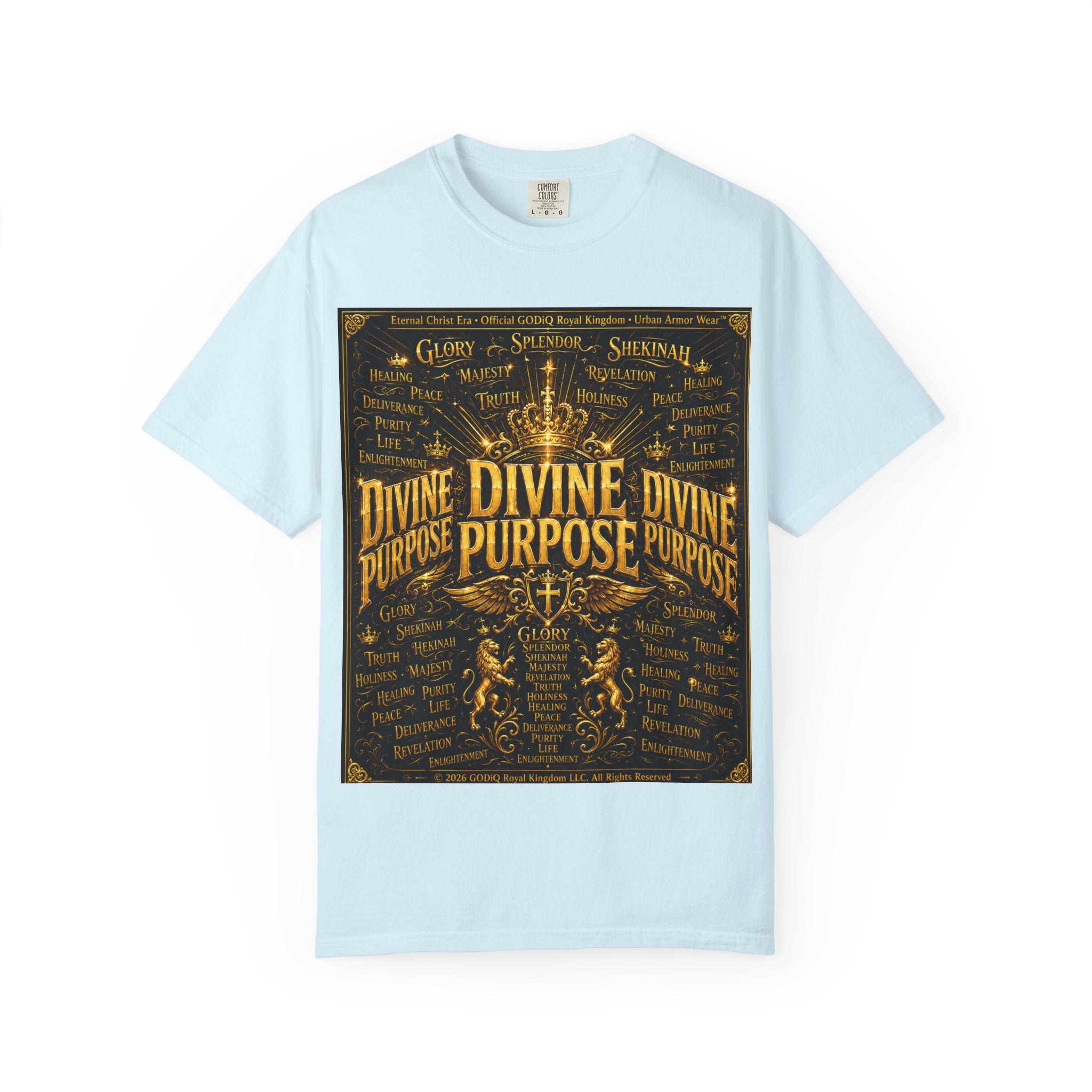 GODiQ Royal Kingdom™ Divine Purpose T-Shirt – "My Ultimate Purpose Is To Glorify You, God" Luxury Christian Graphic Tee | Premium 24K Gold Faith Apparel | Urban Armor Wear™ Inspirational Streetwear...